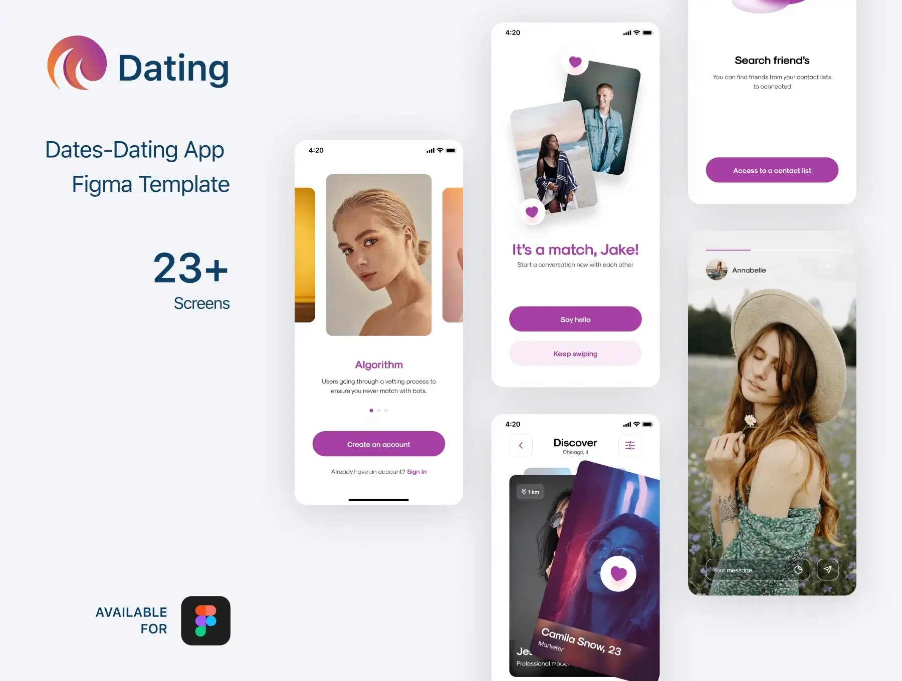 约会应用程序模板移动应用程序模板素材Meets Dating App Template插图1