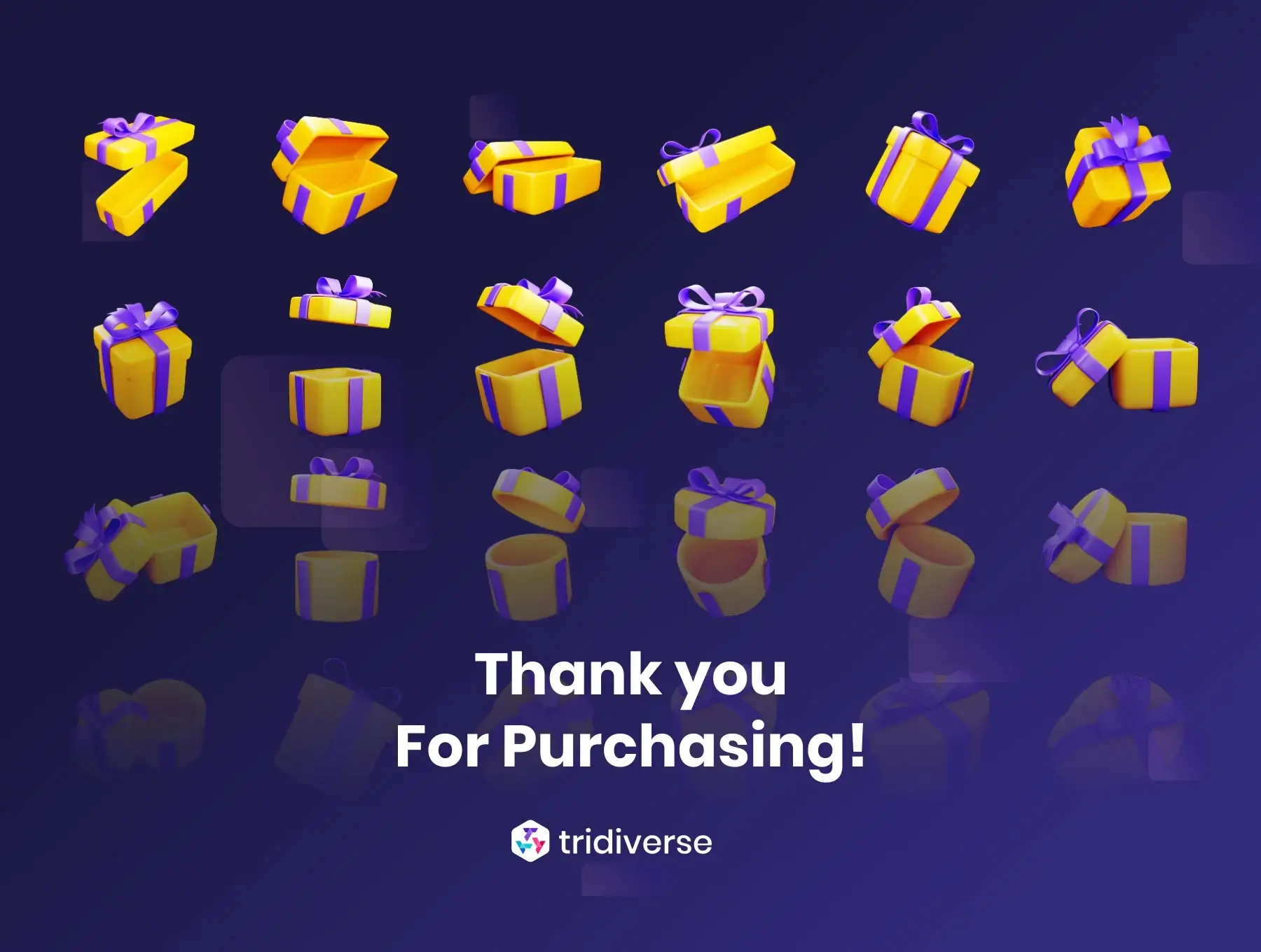 礼品盒-3D插图模板素材插图素材下载Gift Boxes – 3D Illustration插图9