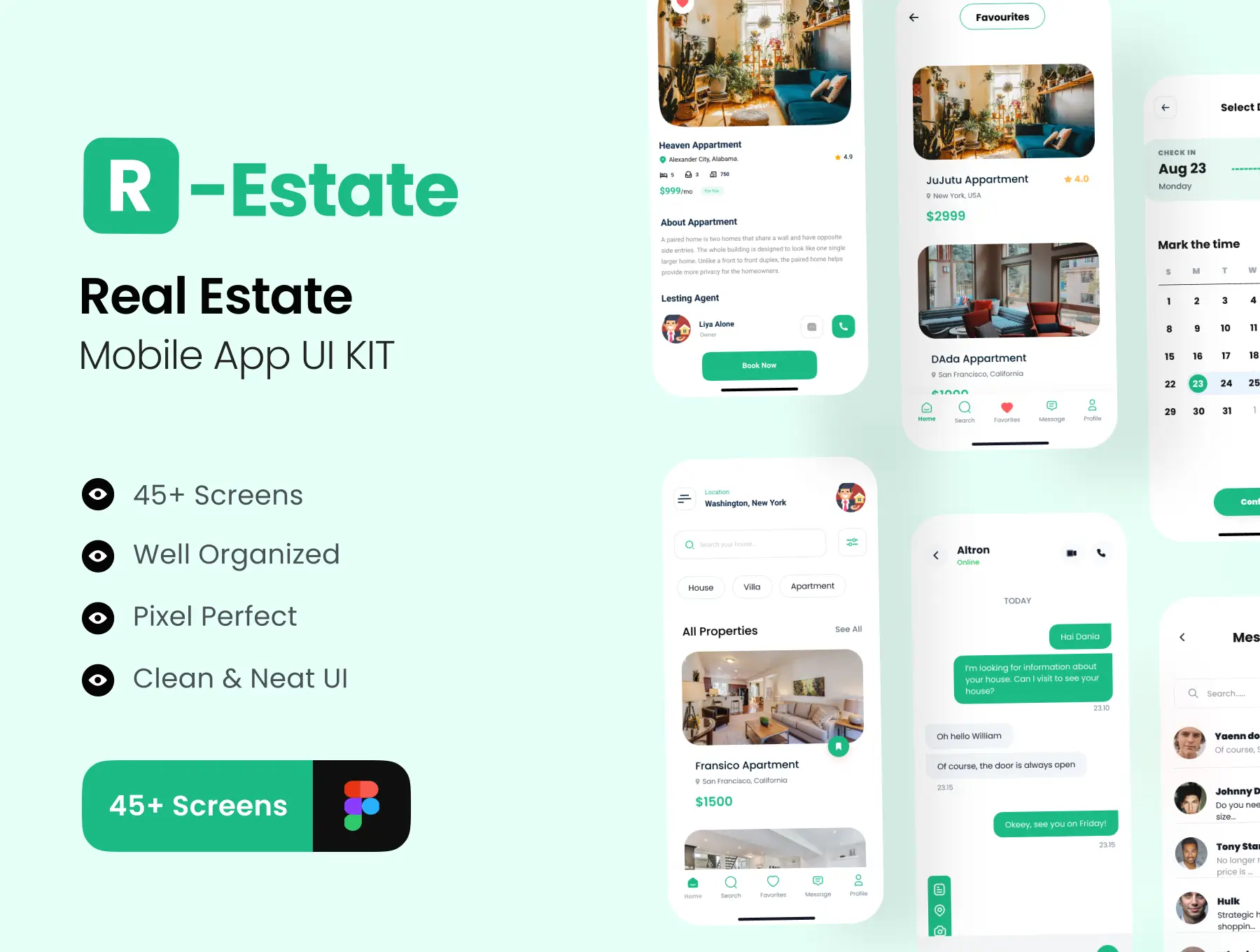 销售类app房地产应用UI套件R-Estate – Real Estate App UI Kit