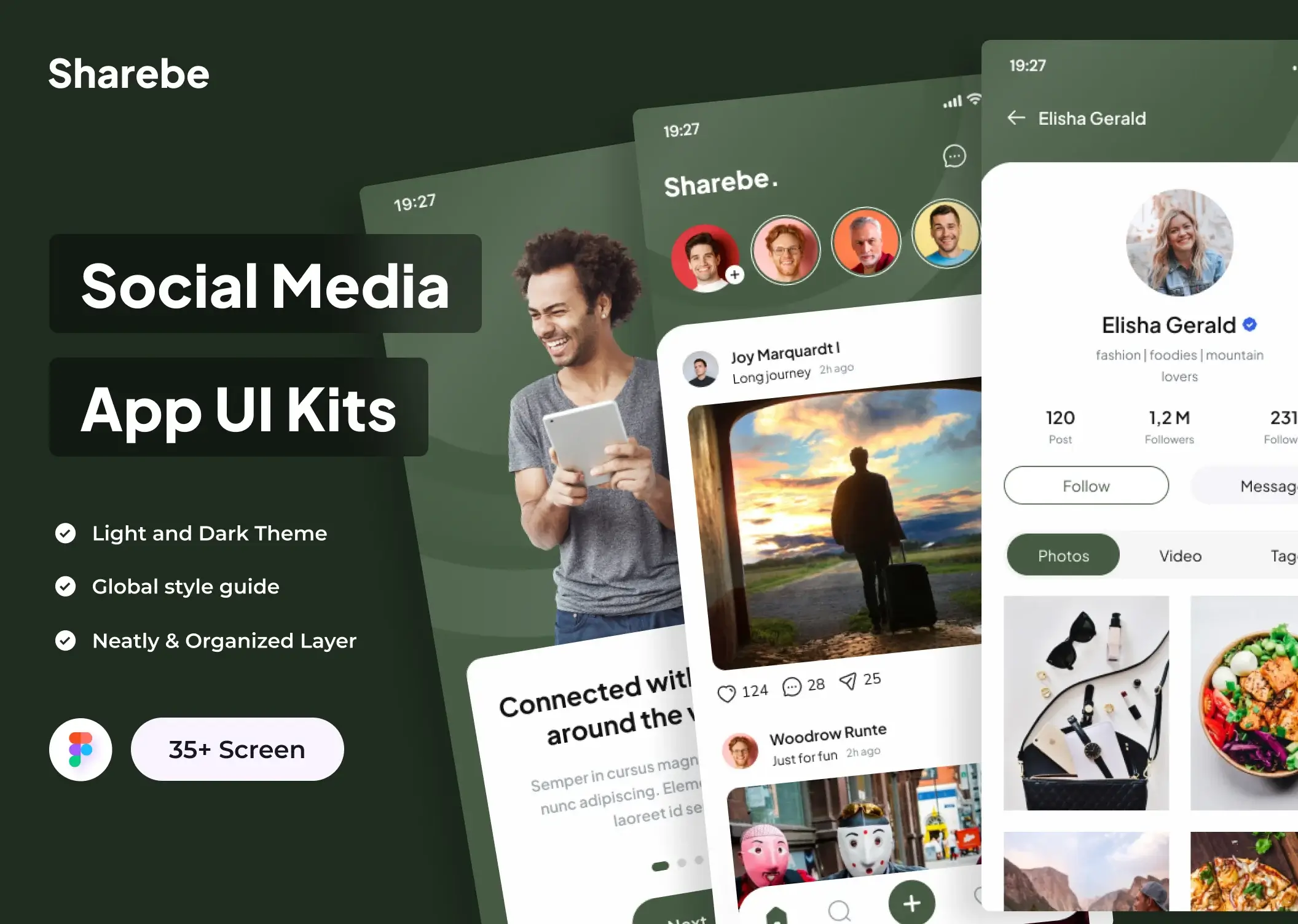 社交媒体应用程序UI套件Sharebe – Social Media App UI Kits插图6