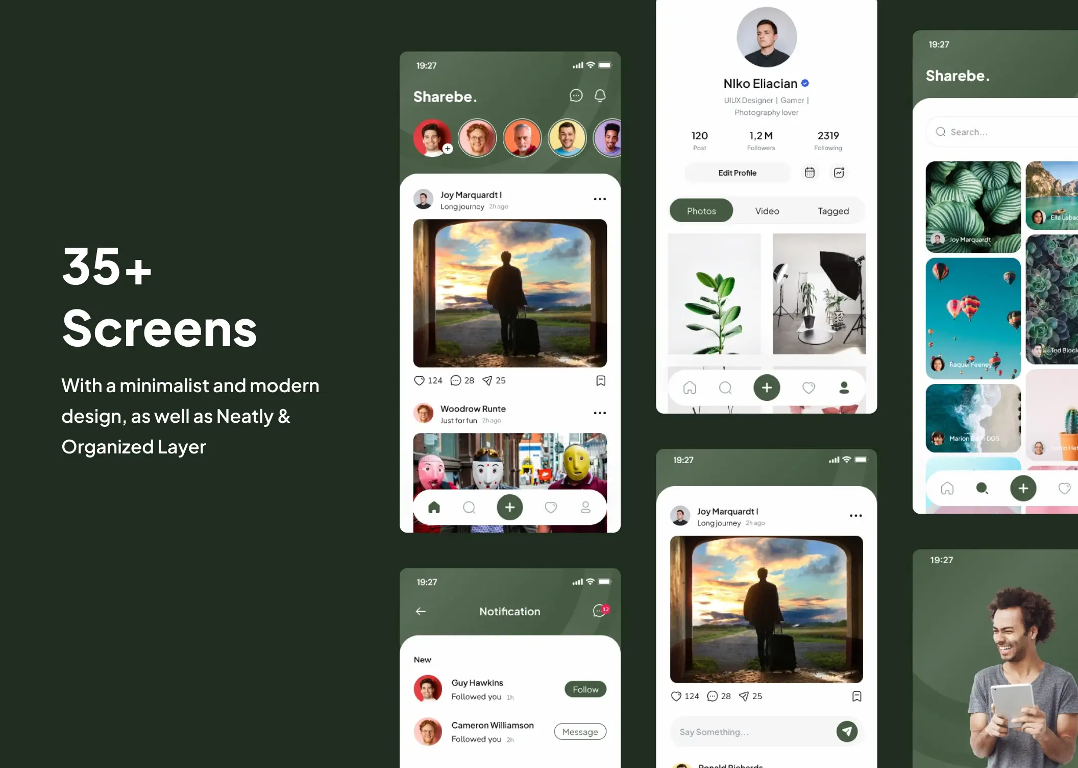 社交媒体应用程序UI套件Sharebe – Social Media App UI Kits插图7