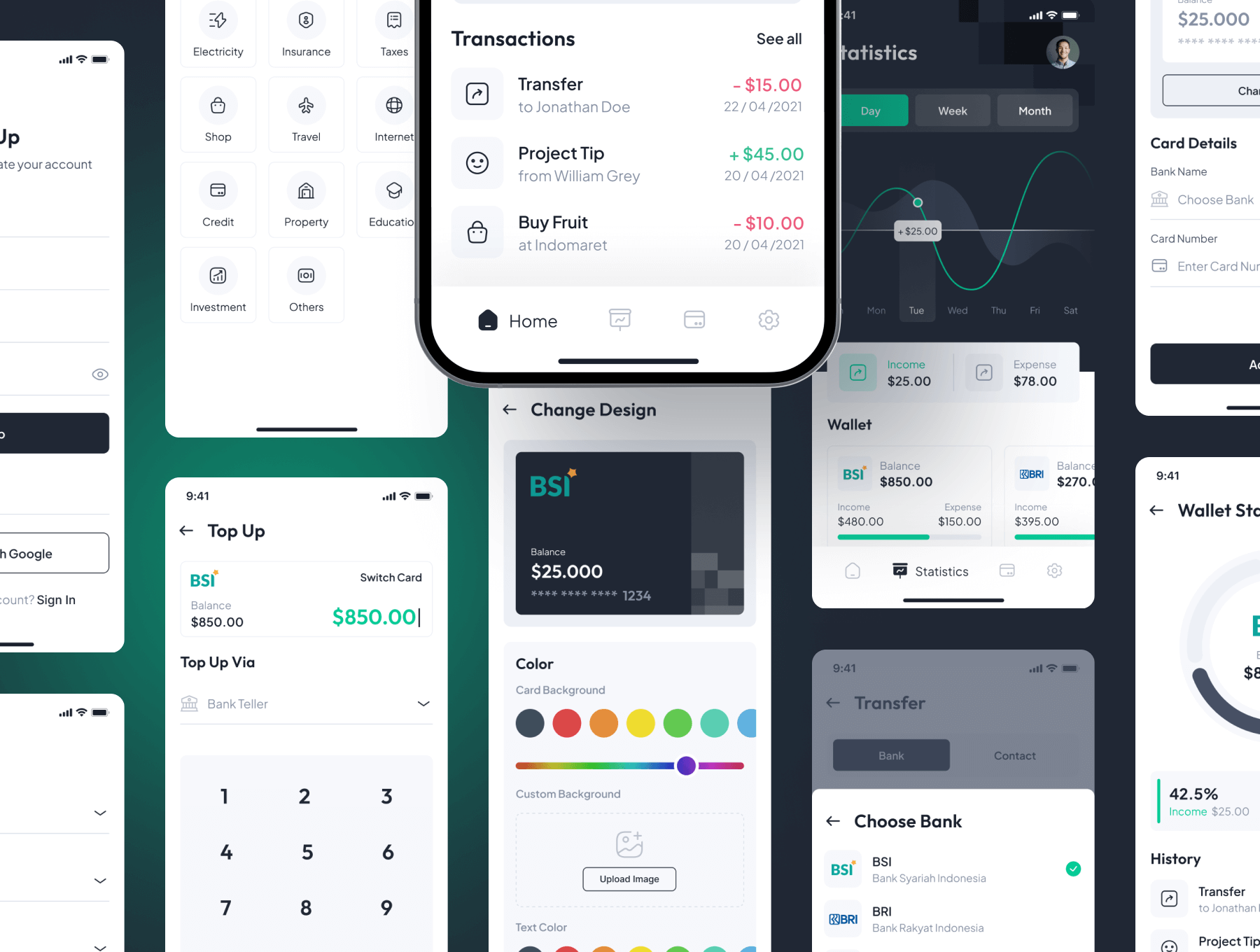 数字钱包应用程序用户界面套件Walleto – Digital Wallet App UI Kit插图5