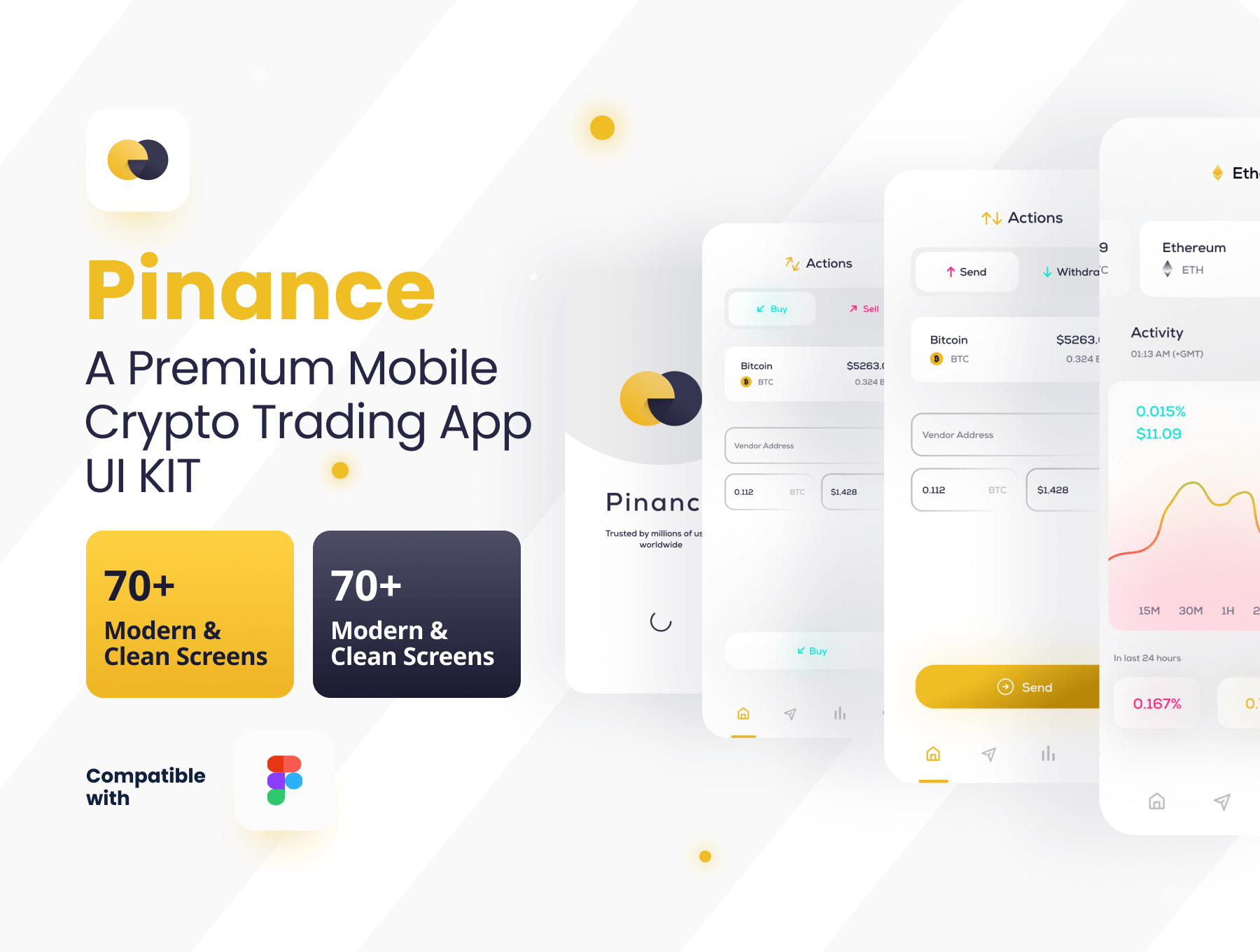 高级加密货币交易移动应用程序Pinance – A Premium Crypto Currency Trading Mobile App插图