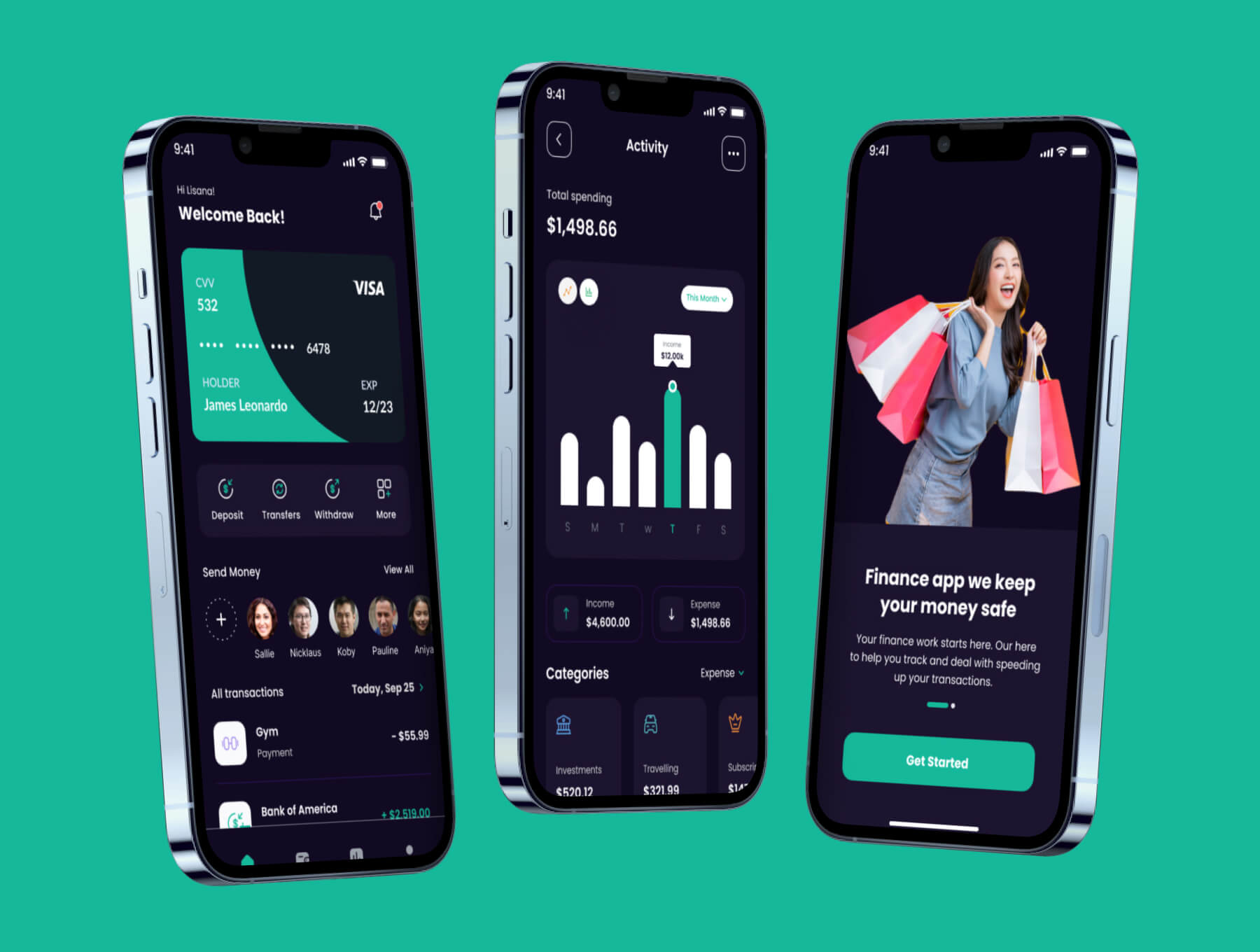 金融科技移动应用UI套件Radianpay – Fintech Mobile App UI Kit插图4
