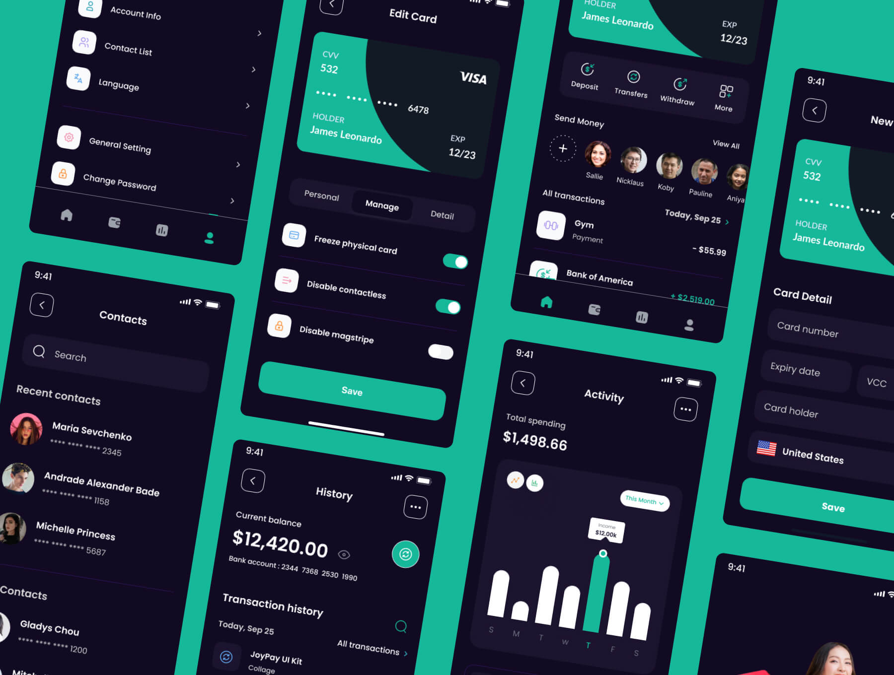 金融科技移动应用UI套件Radianpay – Fintech Mobile App UI Kit插图5