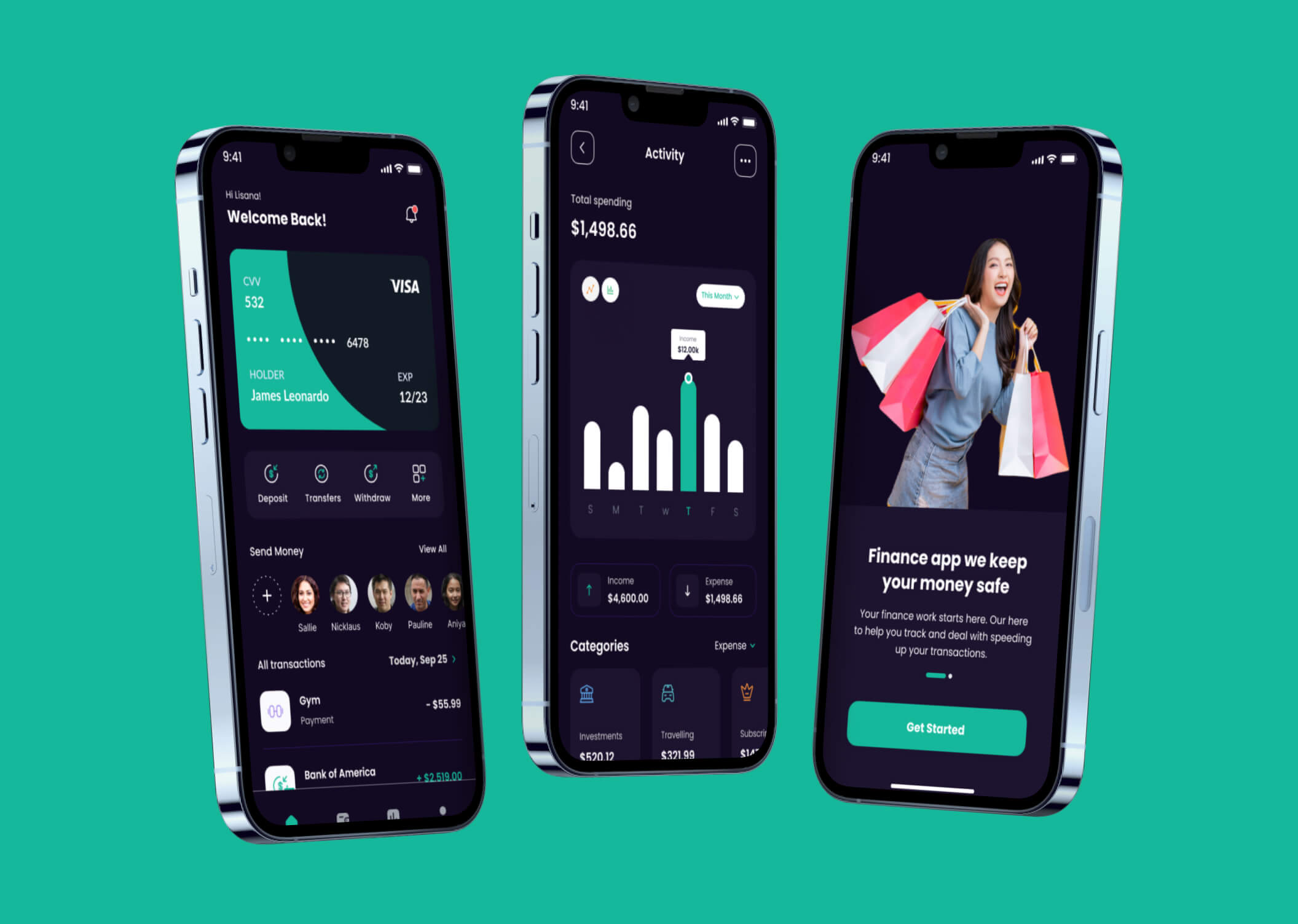 金融科技移动应用UI套件Radianpay – Fintech Mobile App UI Kit插图10