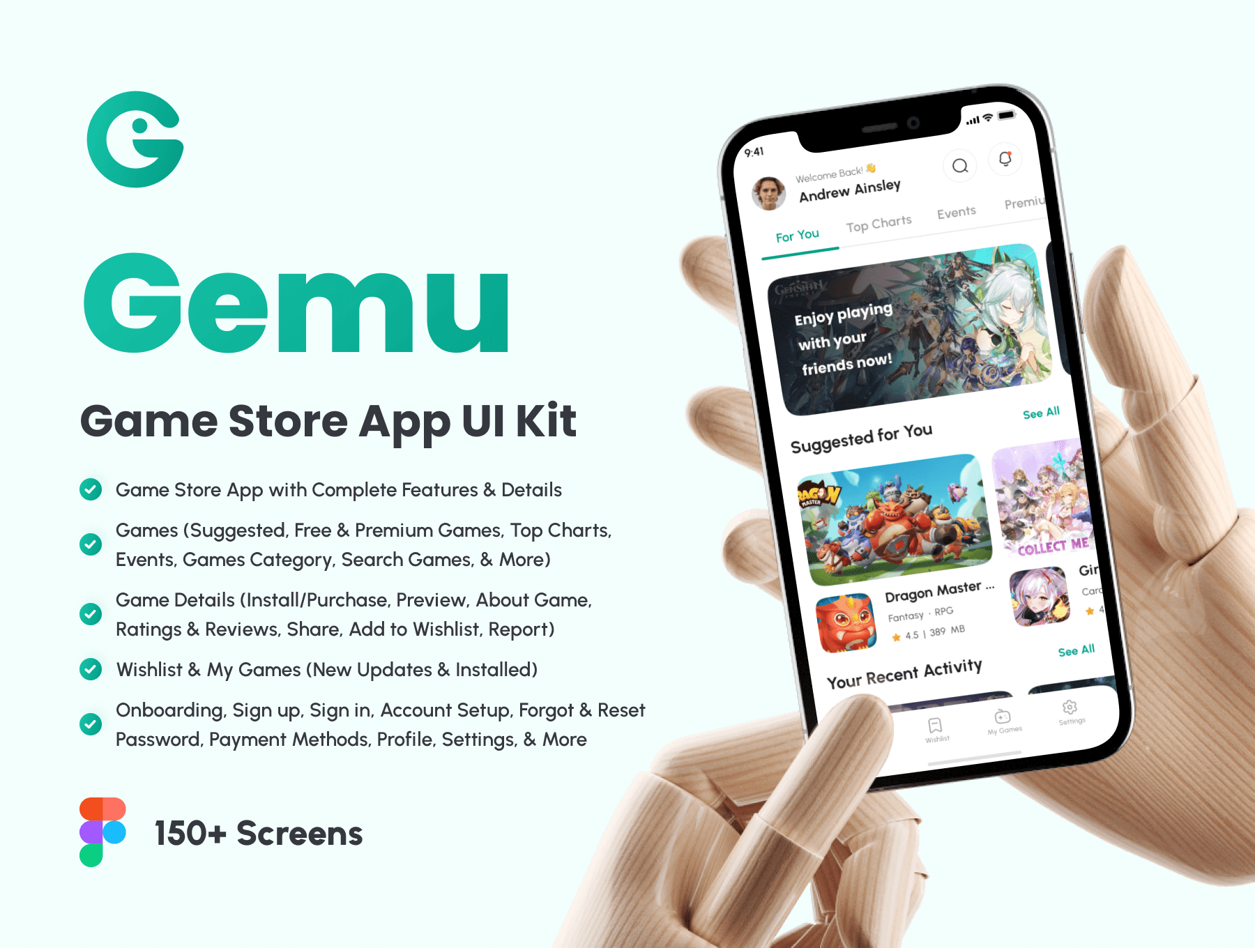 游戏商店应用程序UI套件Gemu – Game Store App UI Kit插图