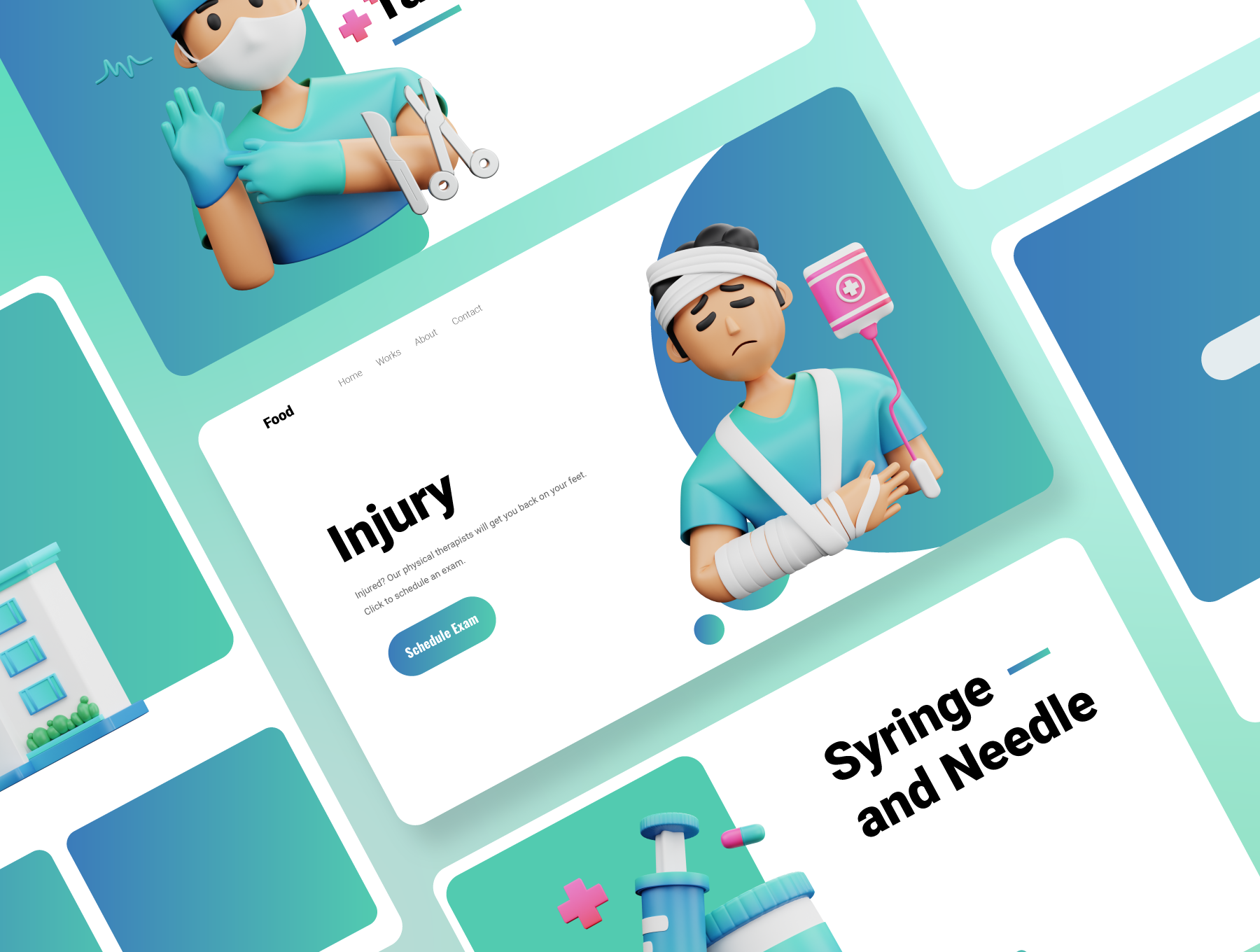 3D医疗保健图标集 3D渲染图标合集模板素材 Medical and Healthcare Icon Set插图5