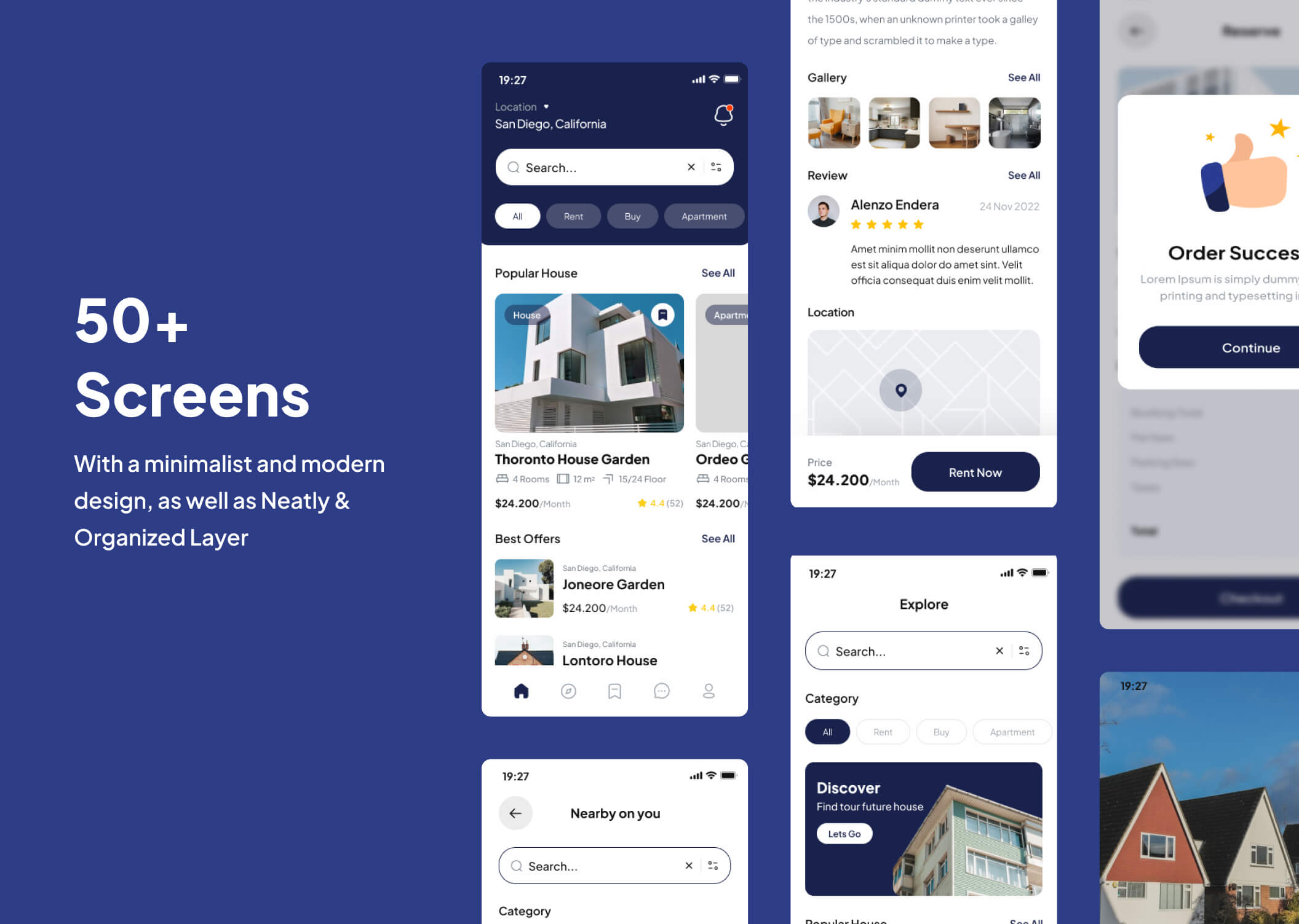 房地产应用程序用户界面套件Hosurent – Real Estate App UI Kits插图7