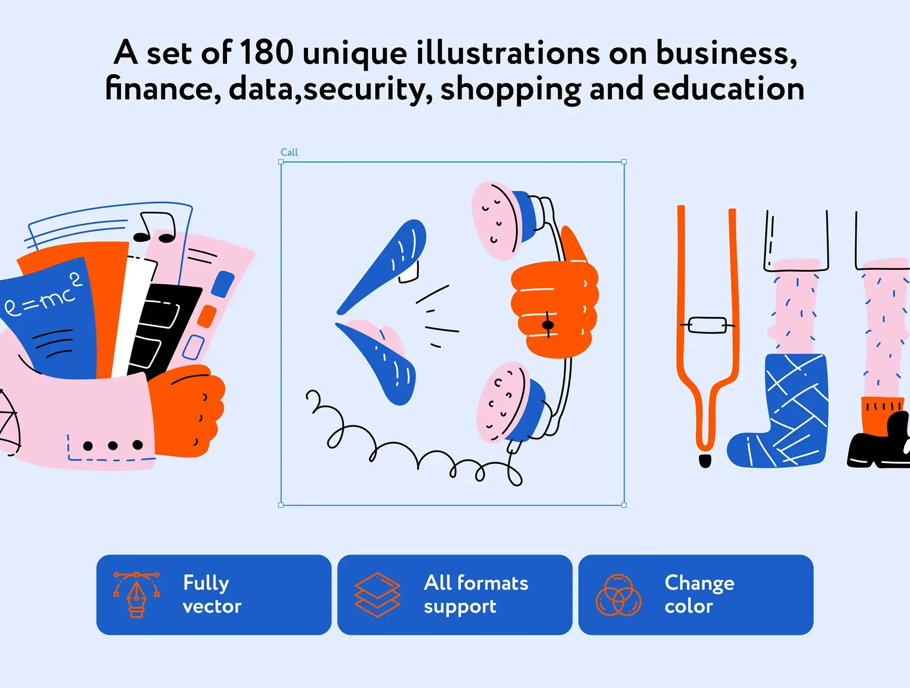 创意简约插图素材模板Ellsy Collection — Illustrations on UI8插图2