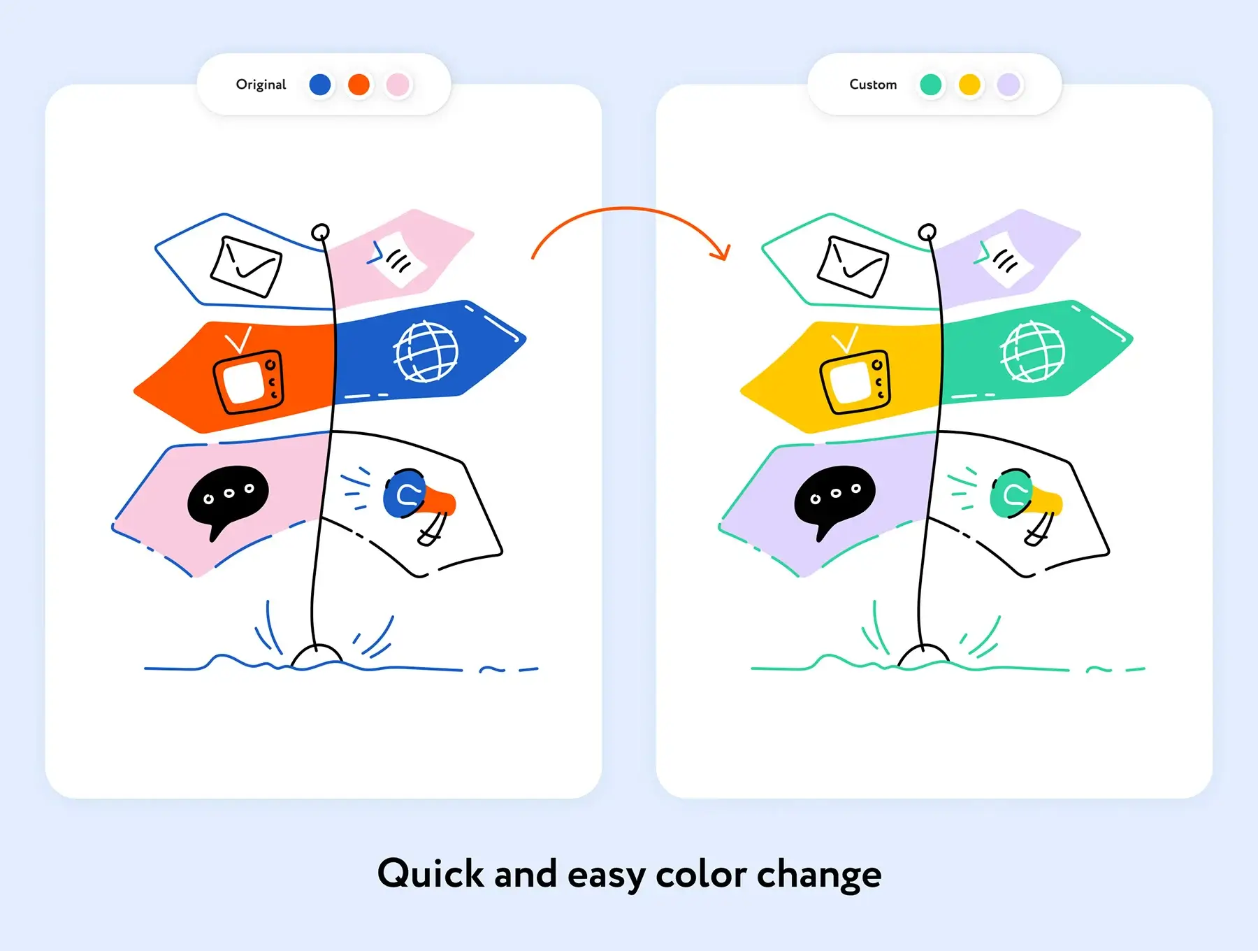 创意简约插图素材模板Ellsy Collection — Illustrations on UI8插图6