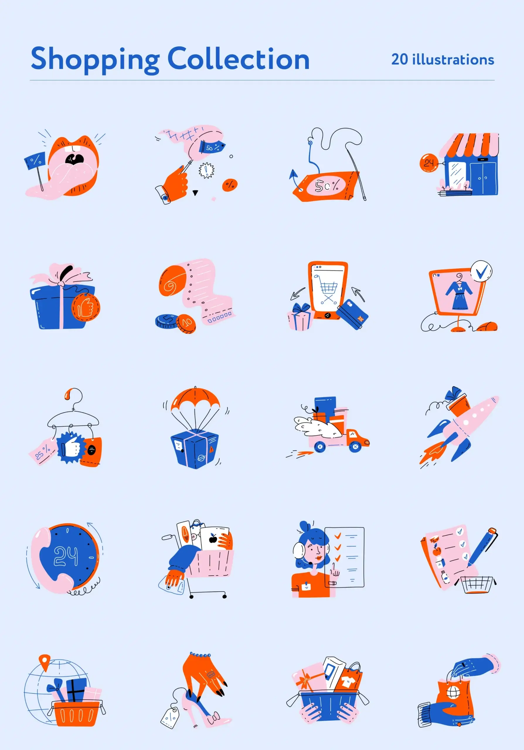 创意简约插图素材模板Ellsy Collection — Illustrations on UI8插图9