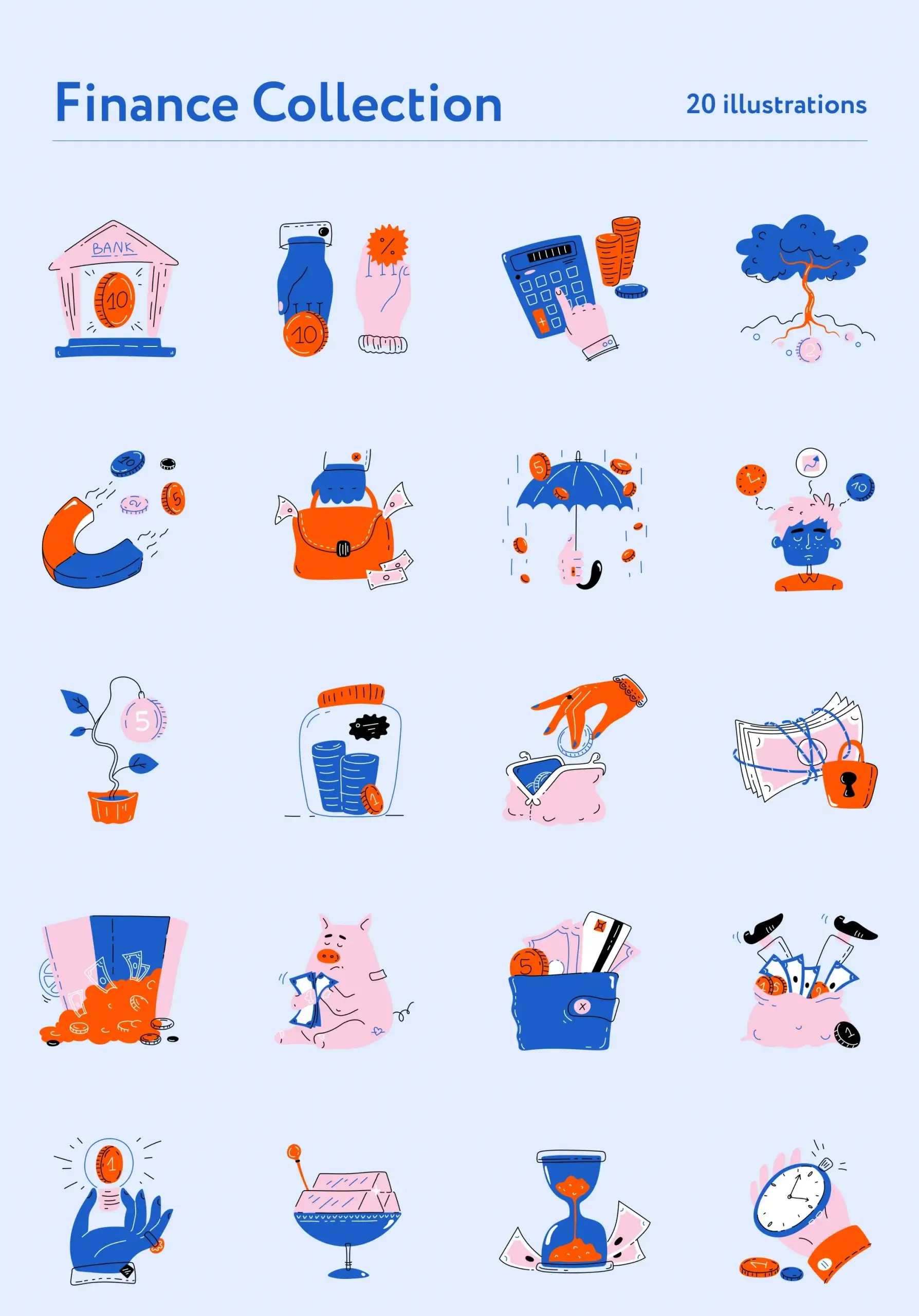 创意简约插图素材模板Ellsy Collection — Illustrations on UI8插图10