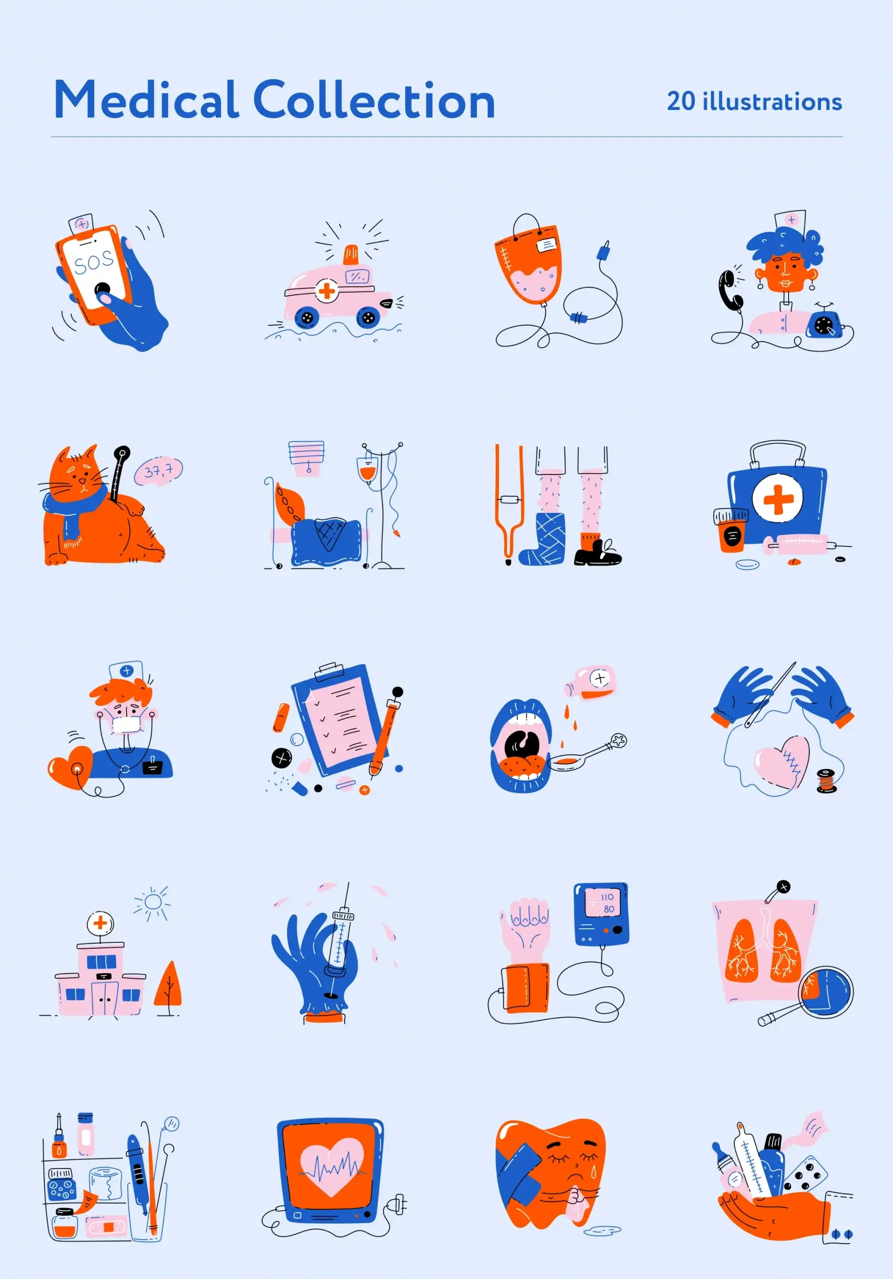 创意简约插图素材模板Ellsy Collection — Illustrations on UI8插图11