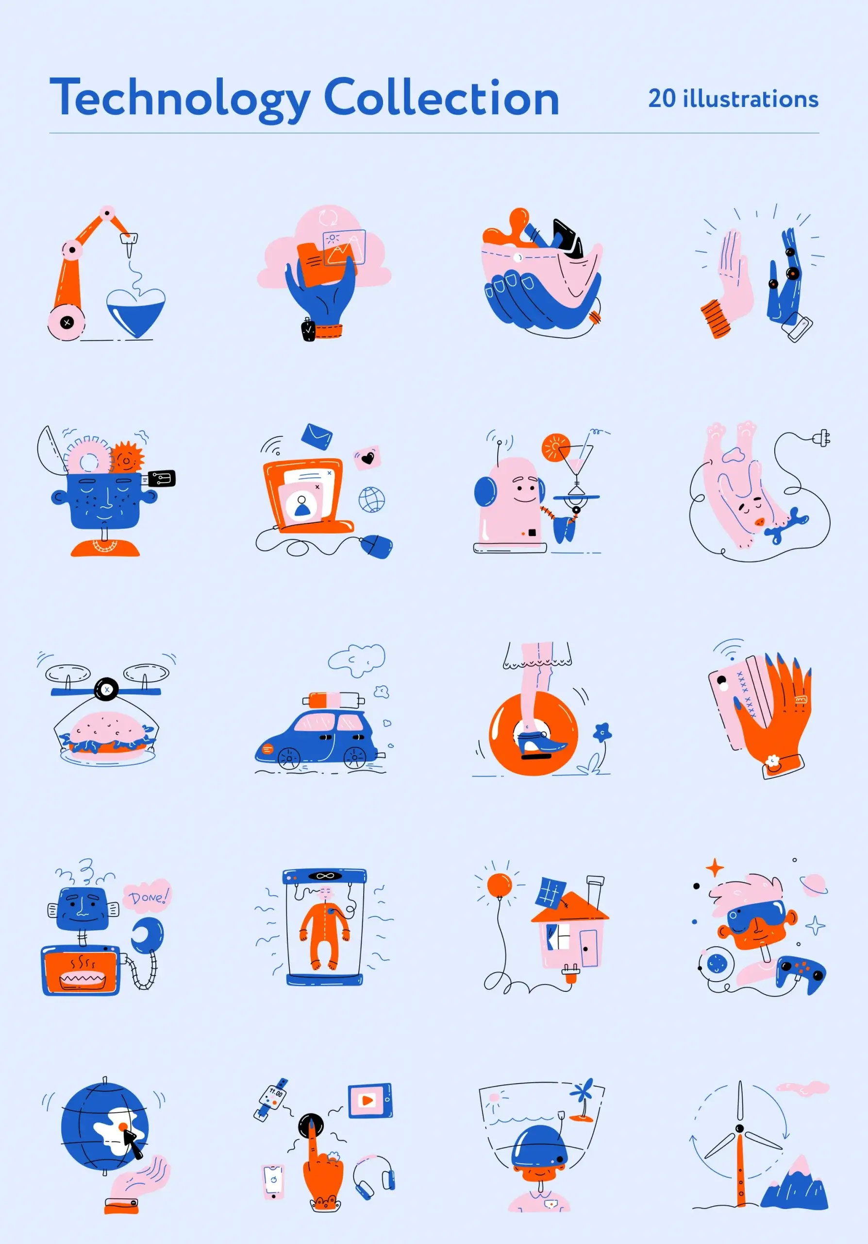 创意简约插图素材模板Ellsy Collection — Illustrations on UI8插图13