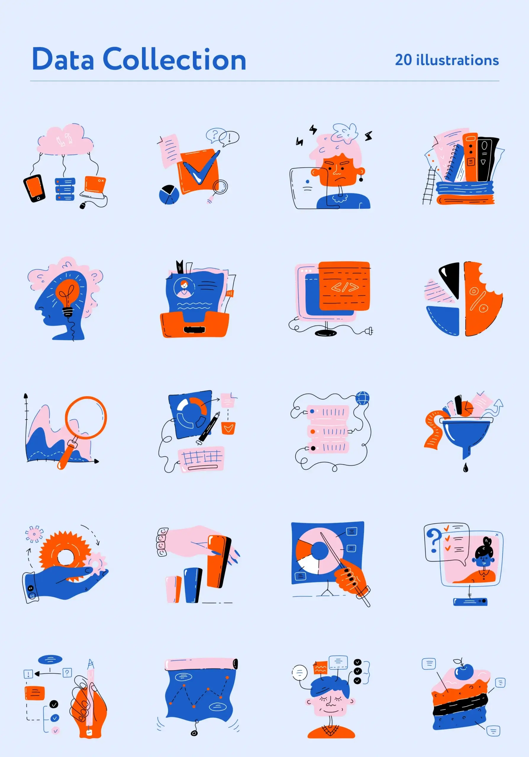 创意简约插图素材模板Ellsy Collection — Illustrations on UI8插图16