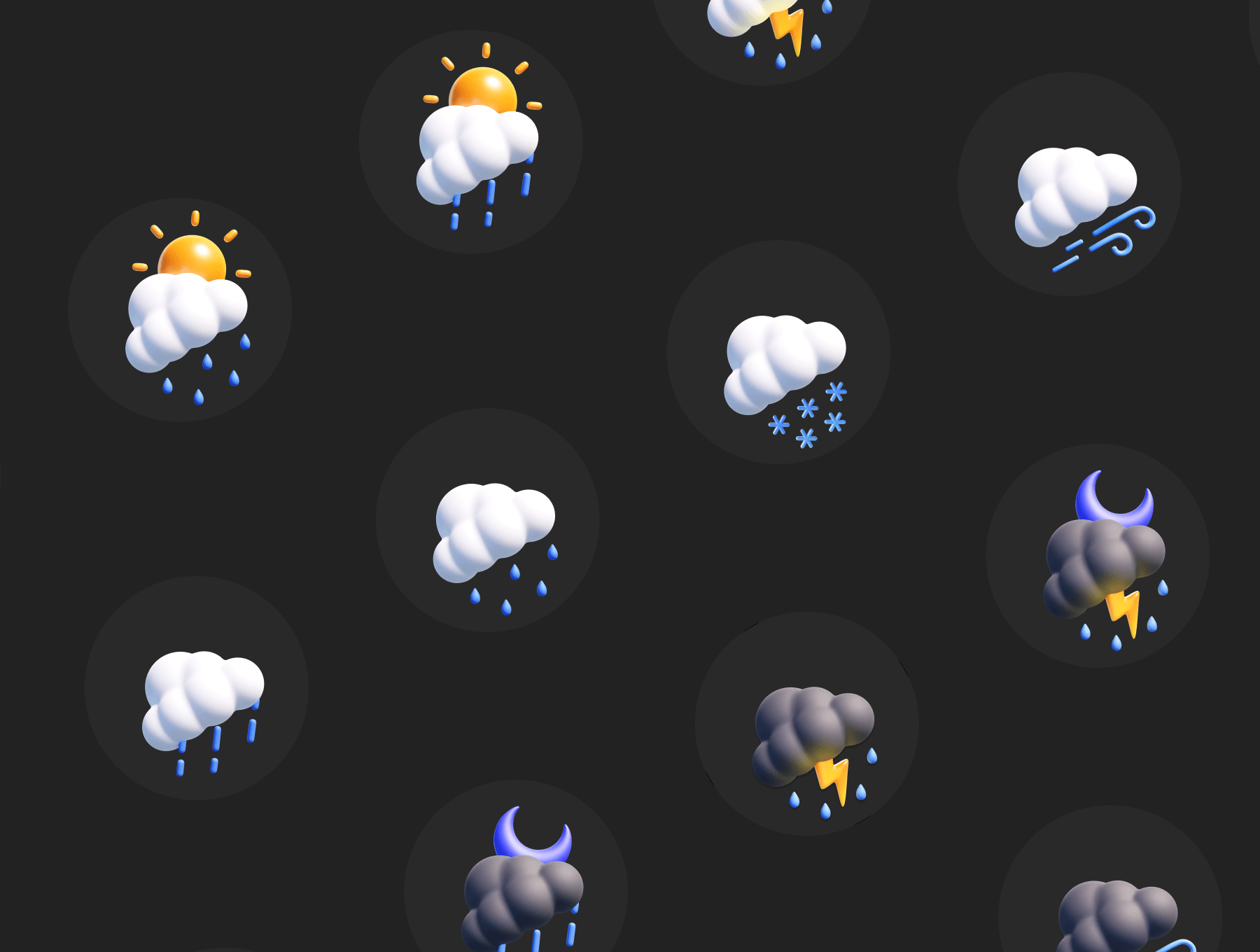 天气类3D图标包Weather 3D Icon Pack插图6