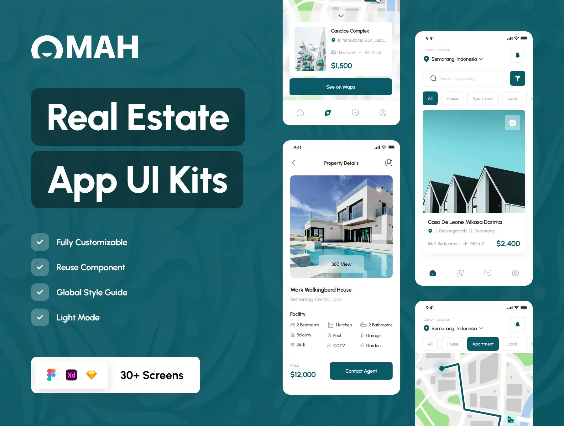 房地产移动应用程序Omah – Real Estate Mobile App