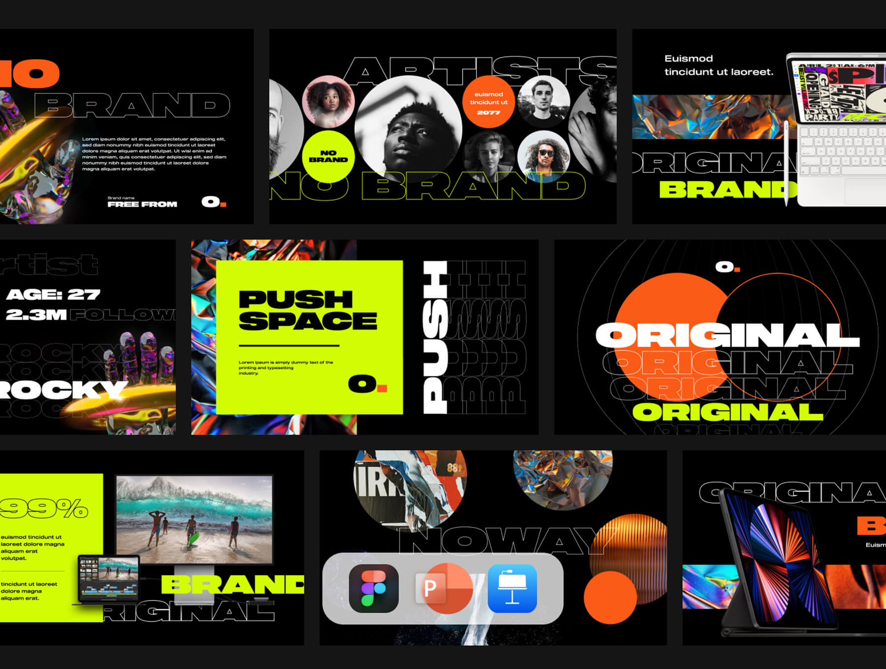 无品牌-创意模板网站模板素材NO BRAND – Creative Template插图