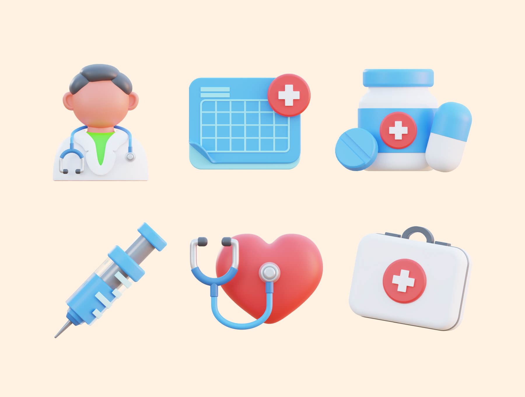 医疗和医生3D图标包Medical & Doctor 3D Icon Pack插图4