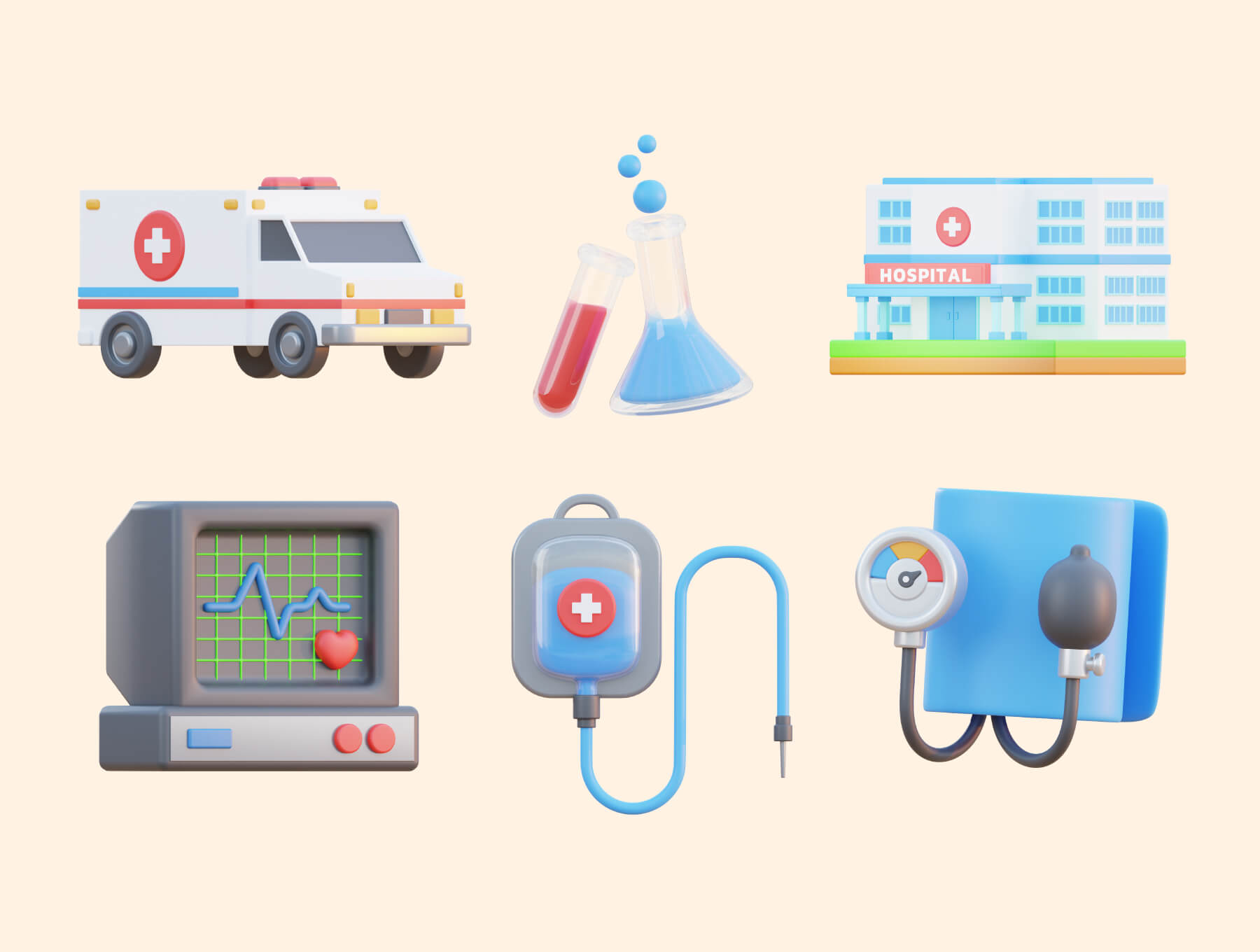 医疗和医生3D图标包Medical & Doctor 3D Icon Pack插图5