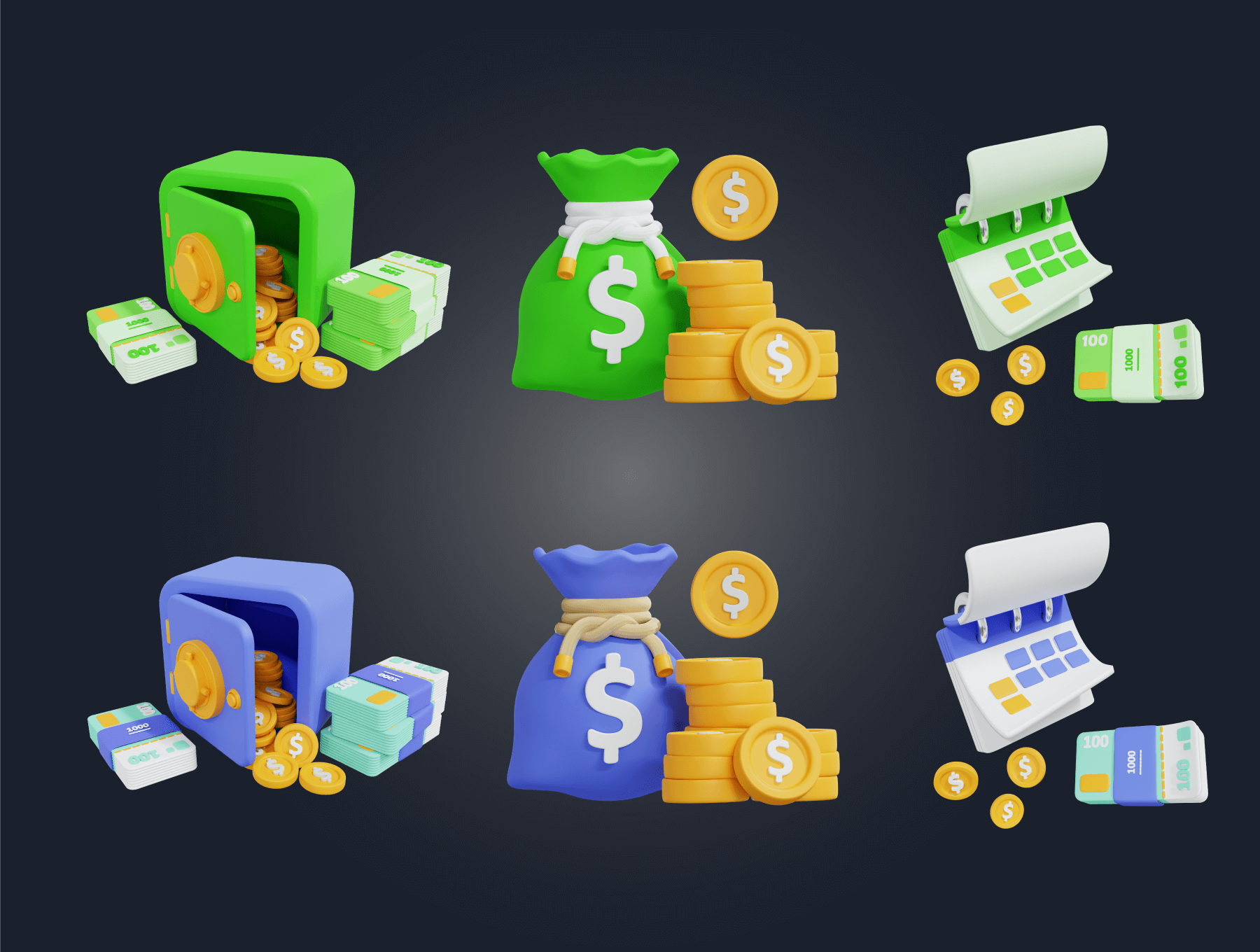 财务3D图标模板素材Finance 3D Icon插图5