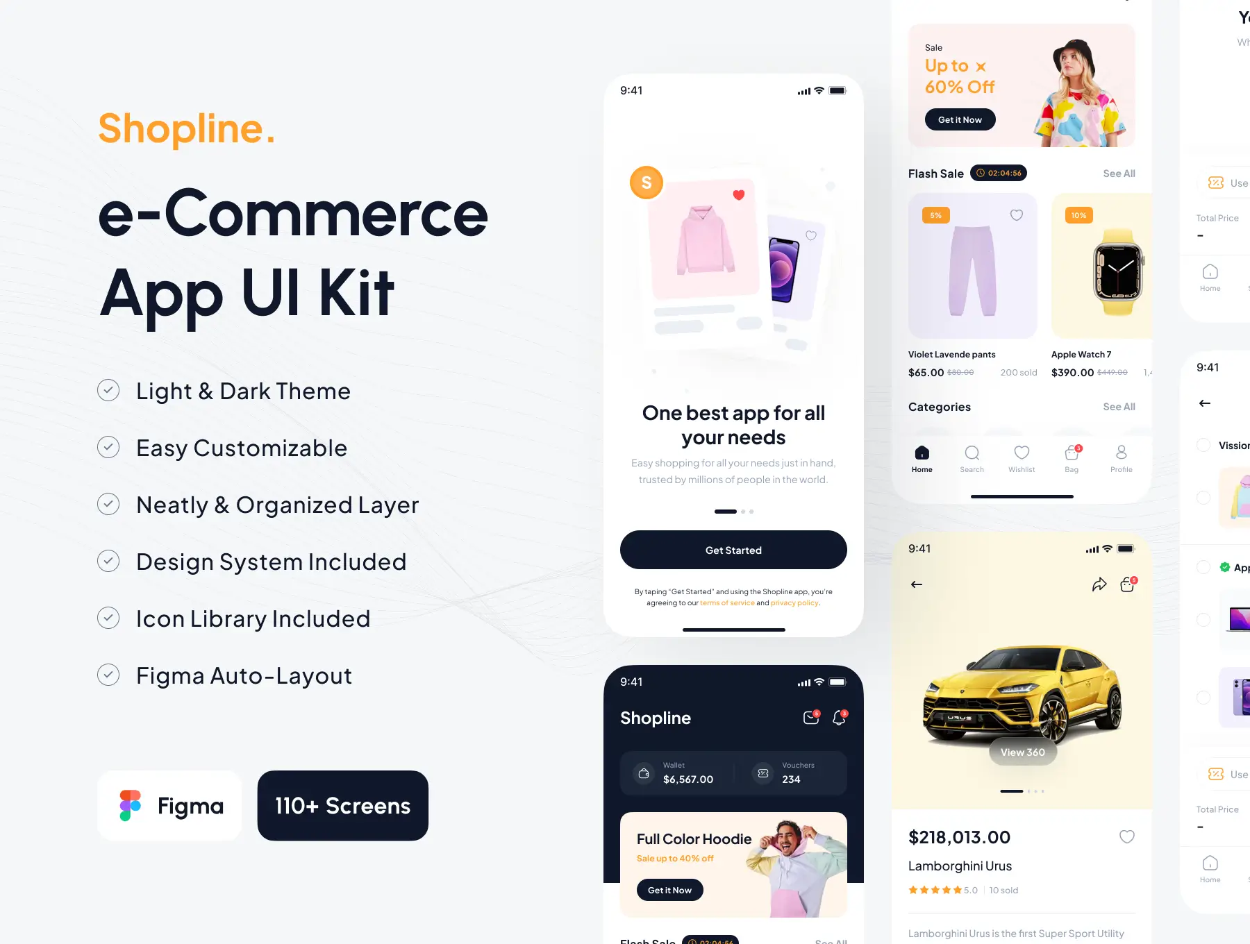 电子商务市场应用程序UI套件模板素材Shopline – e-Commerce Marketplace App UI Kit