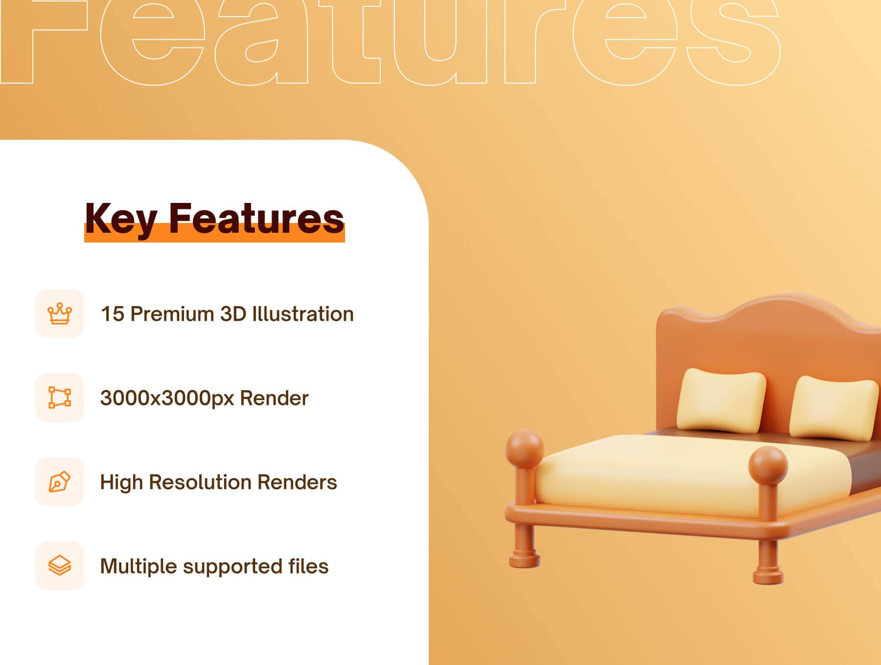 3D家具图标素材模板下载MYFURNITURE- 3D Furniture Icons插图1