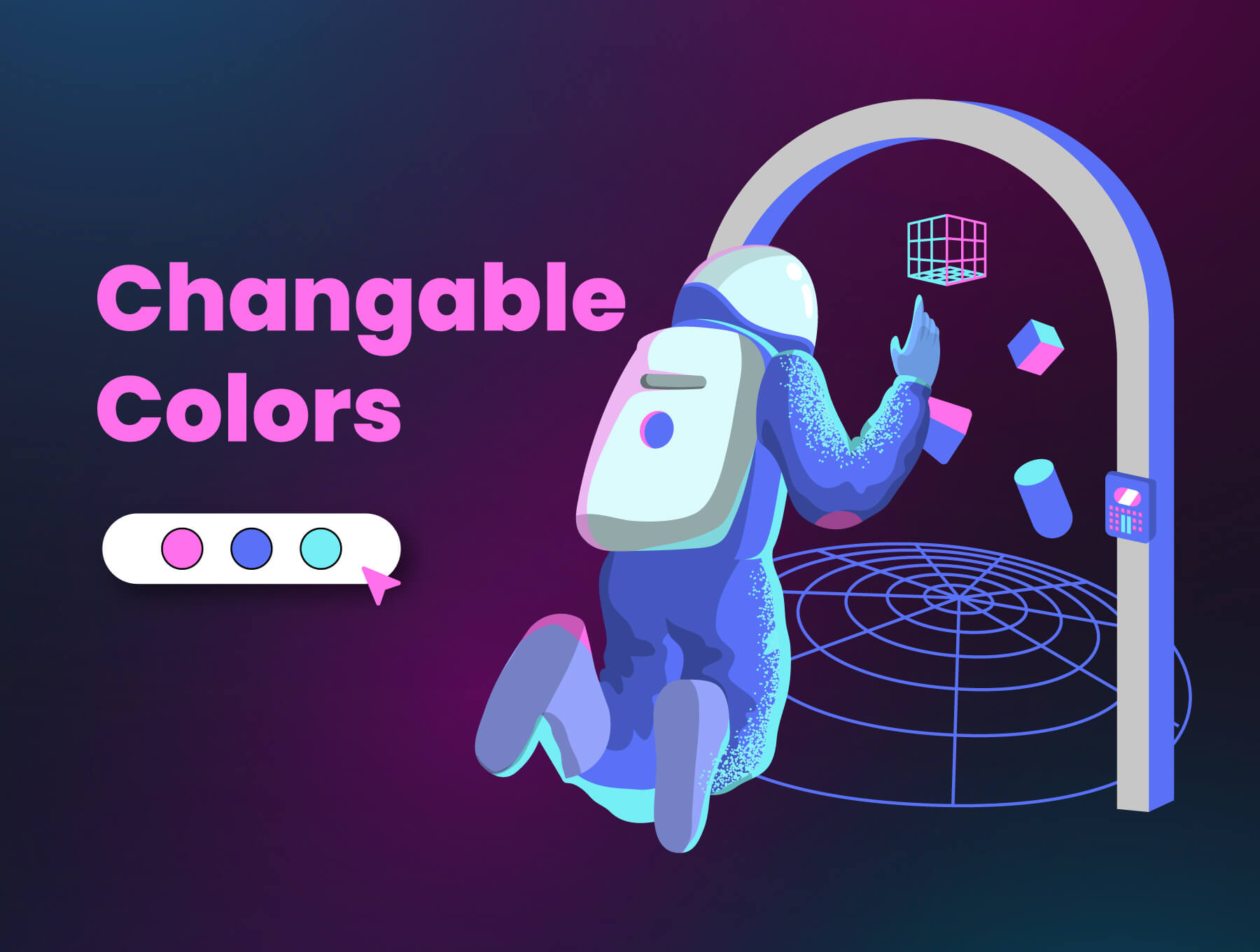 科技创意插图包素材模板下载Metaverse Illustration Pack插图2