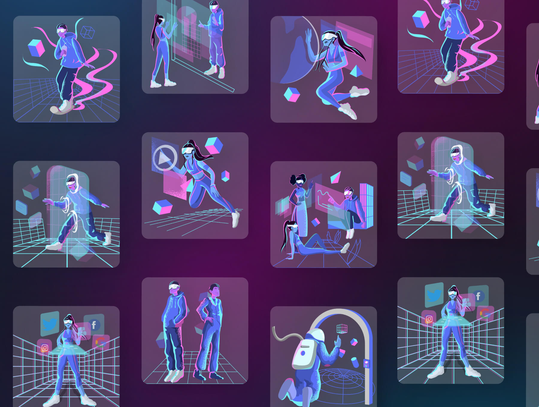 科技创意插图包素材模板下载Metaverse Illustration Pack插图7