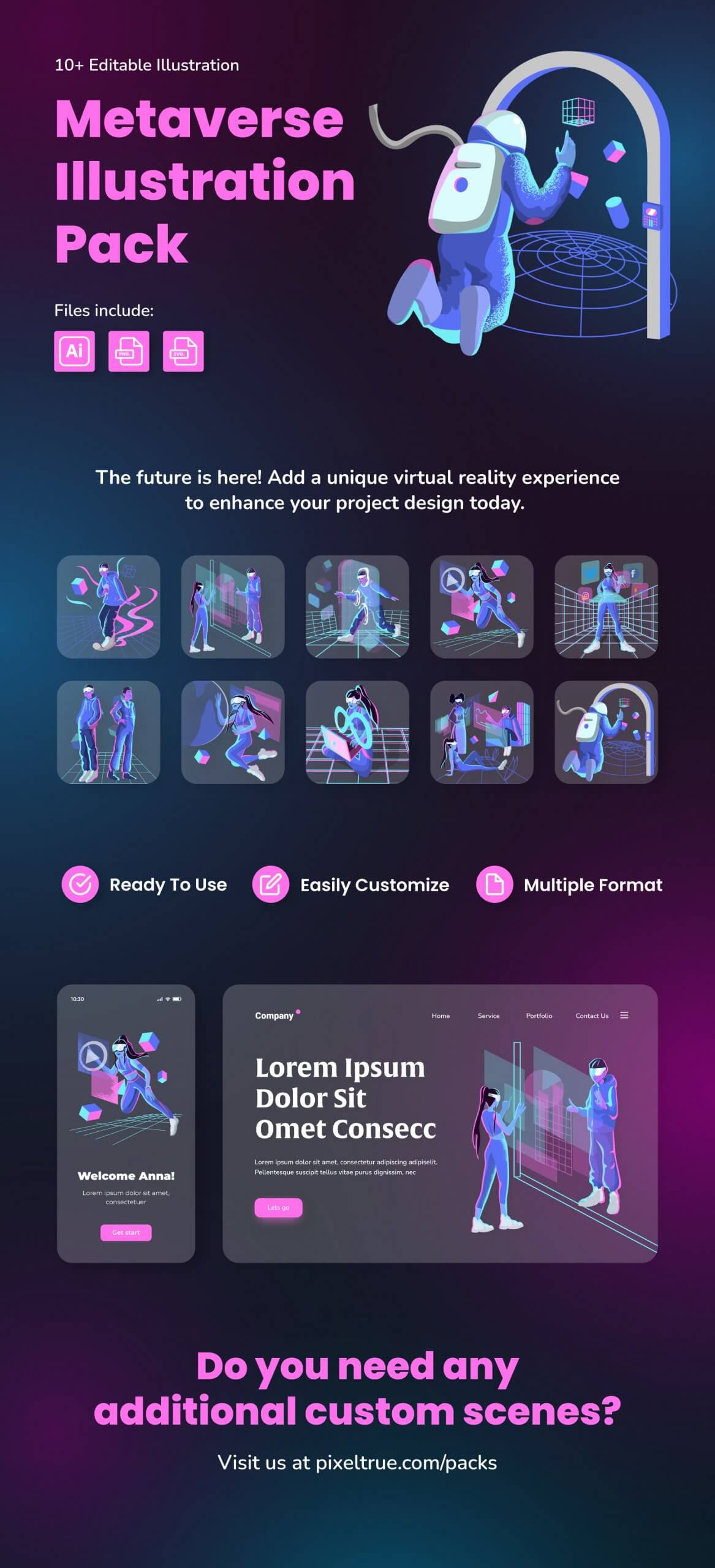 科技创意插图包素材模板下载Metaverse Illustration Pack插图8