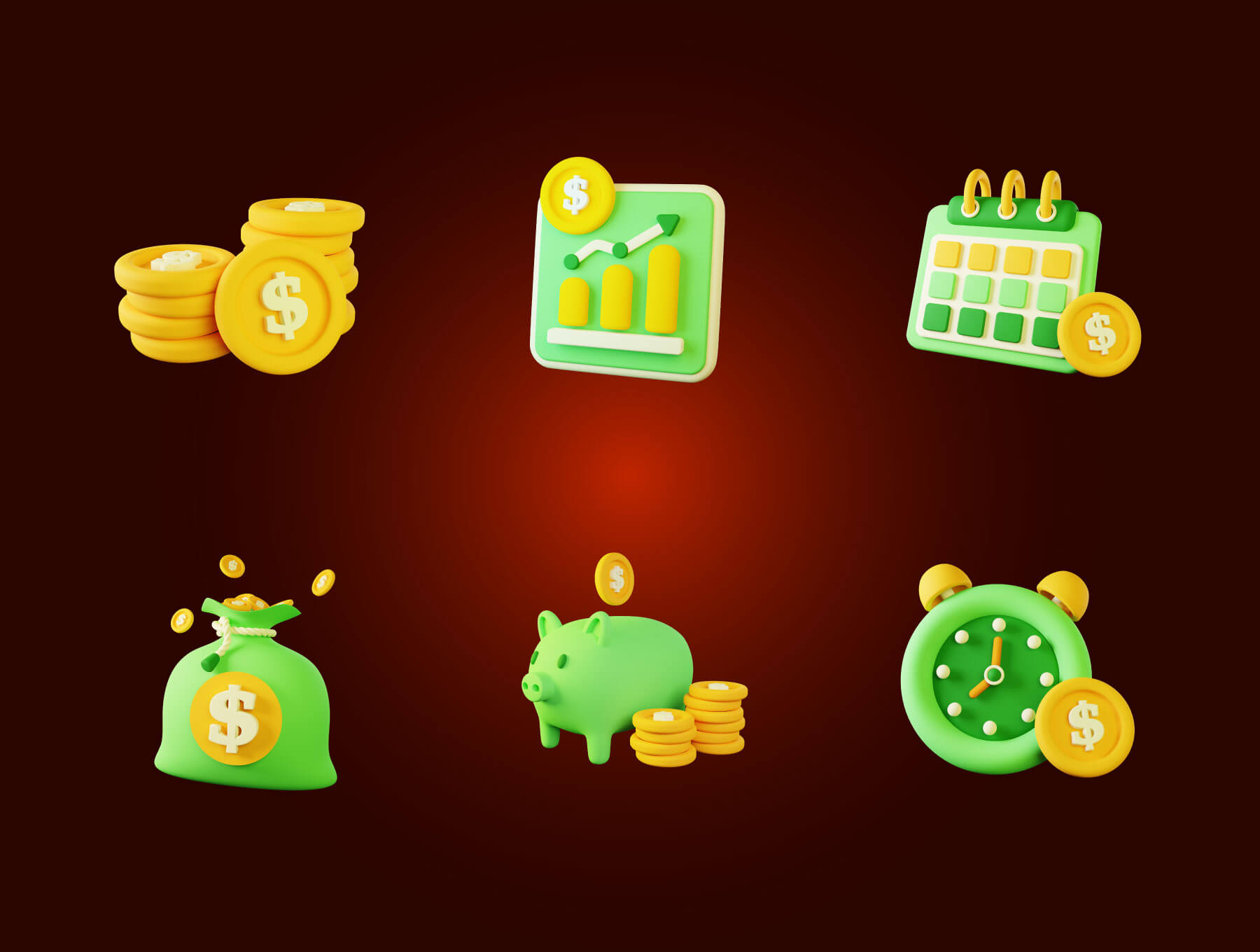 财务-3D图标包渲染图标Finance – 3D Icon Pack插图4