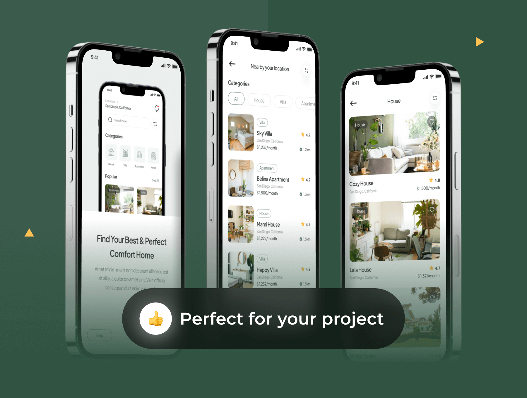 房地产应用UI套件模板素材Romahku – Real Estate App UI Kit插图4
