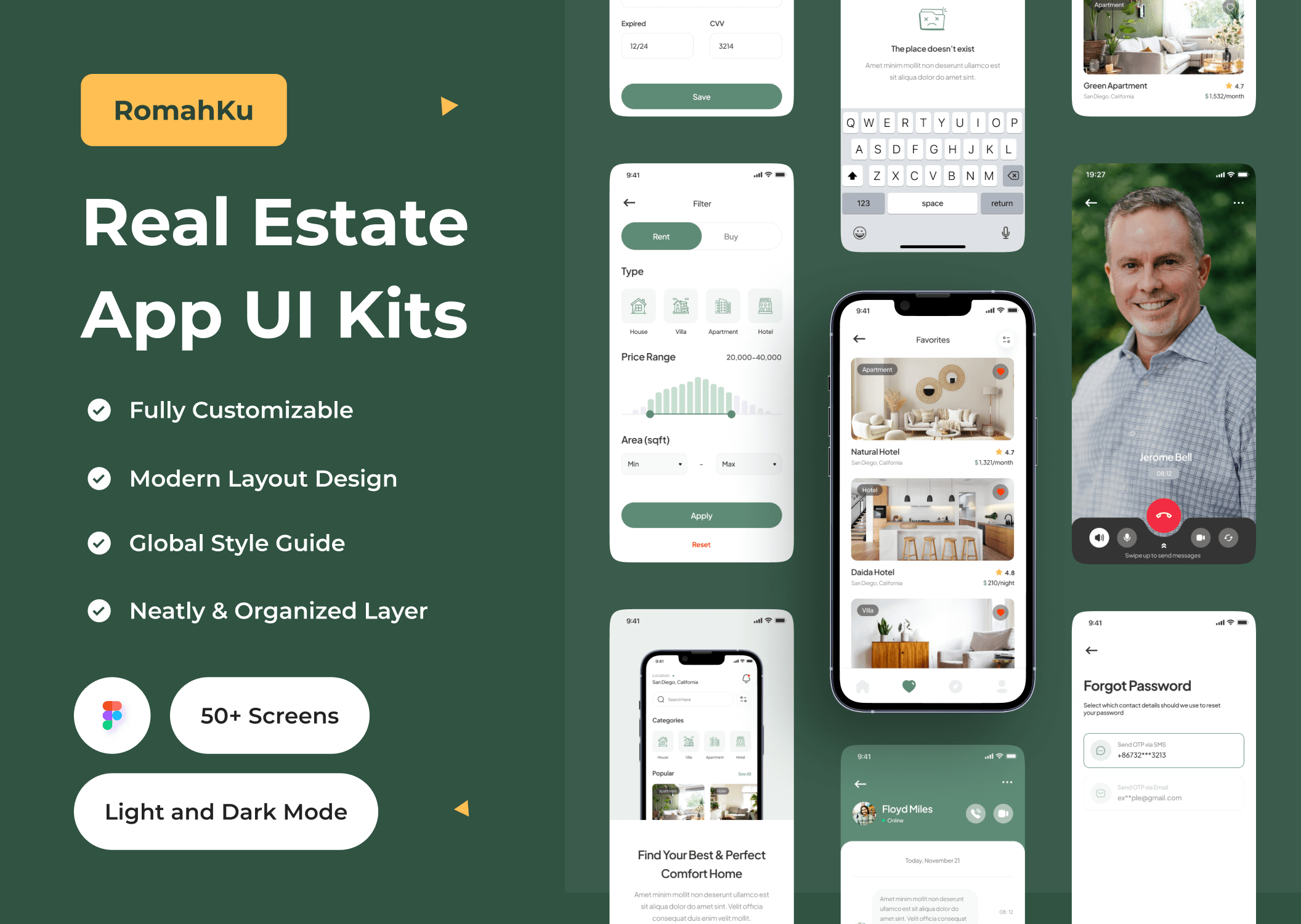 房地产应用UI套件模板素材Romahku – Real Estate App UI Kit插图8