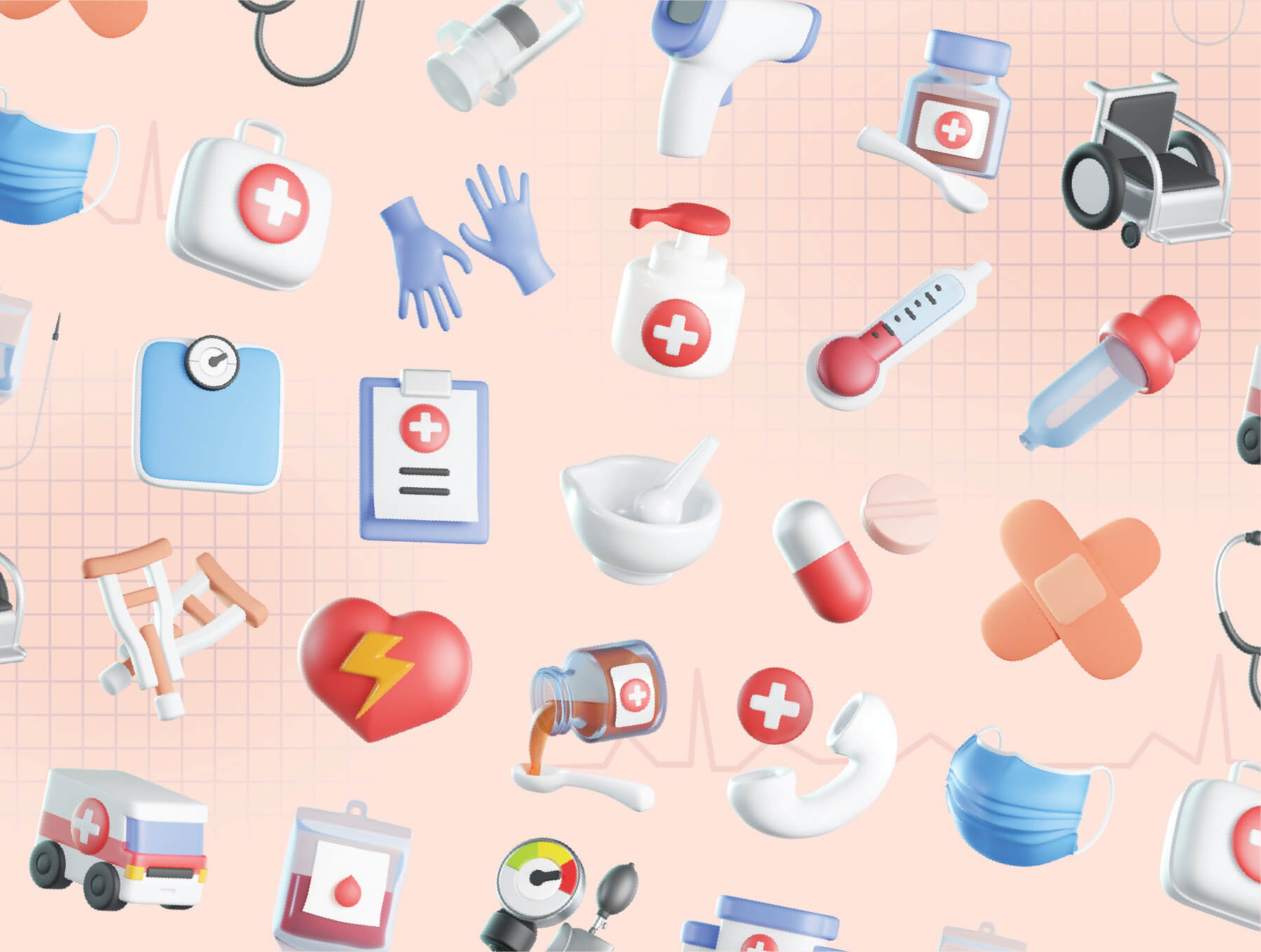 专业医疗3D图标医疗渲染效果图Pro Medical 3D Icons插图5