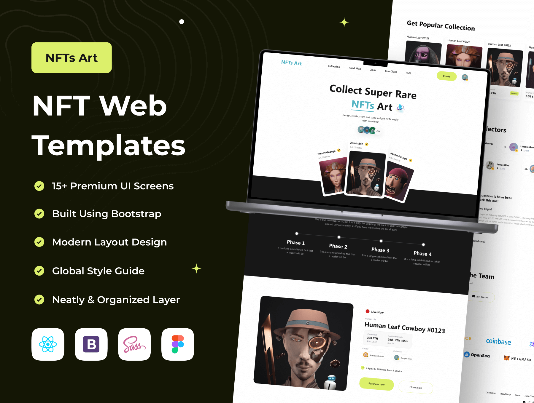 NFT艺术-NFT网络模板素材下载NFTs Art – NFT Web Templates插图