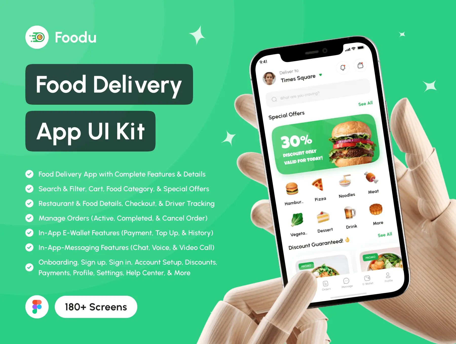 送餐应用UI套件素材模板素材下载Foodu – Food Delivery App UI Kit