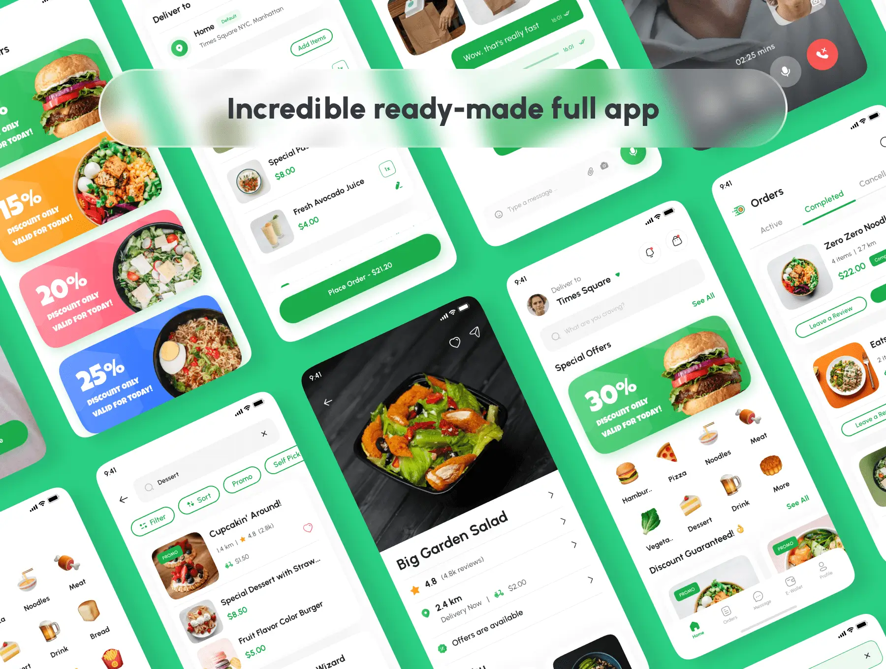 送餐应用UI套件素材模板素材下载Foodu – Food Delivery App UI Kit插图2