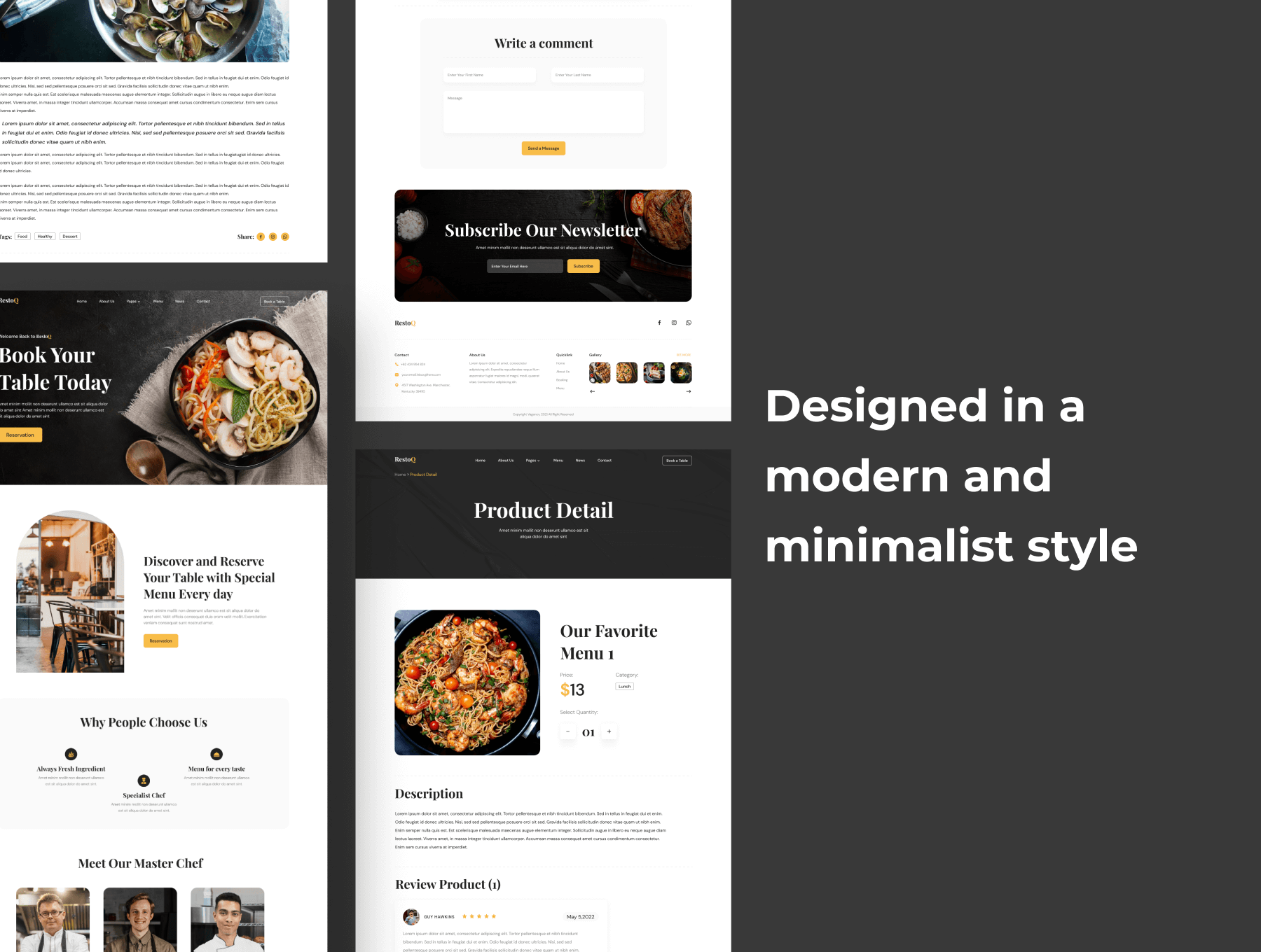餐厅网络模板素材下载RestoQ – Restaurant Web Templates插图1