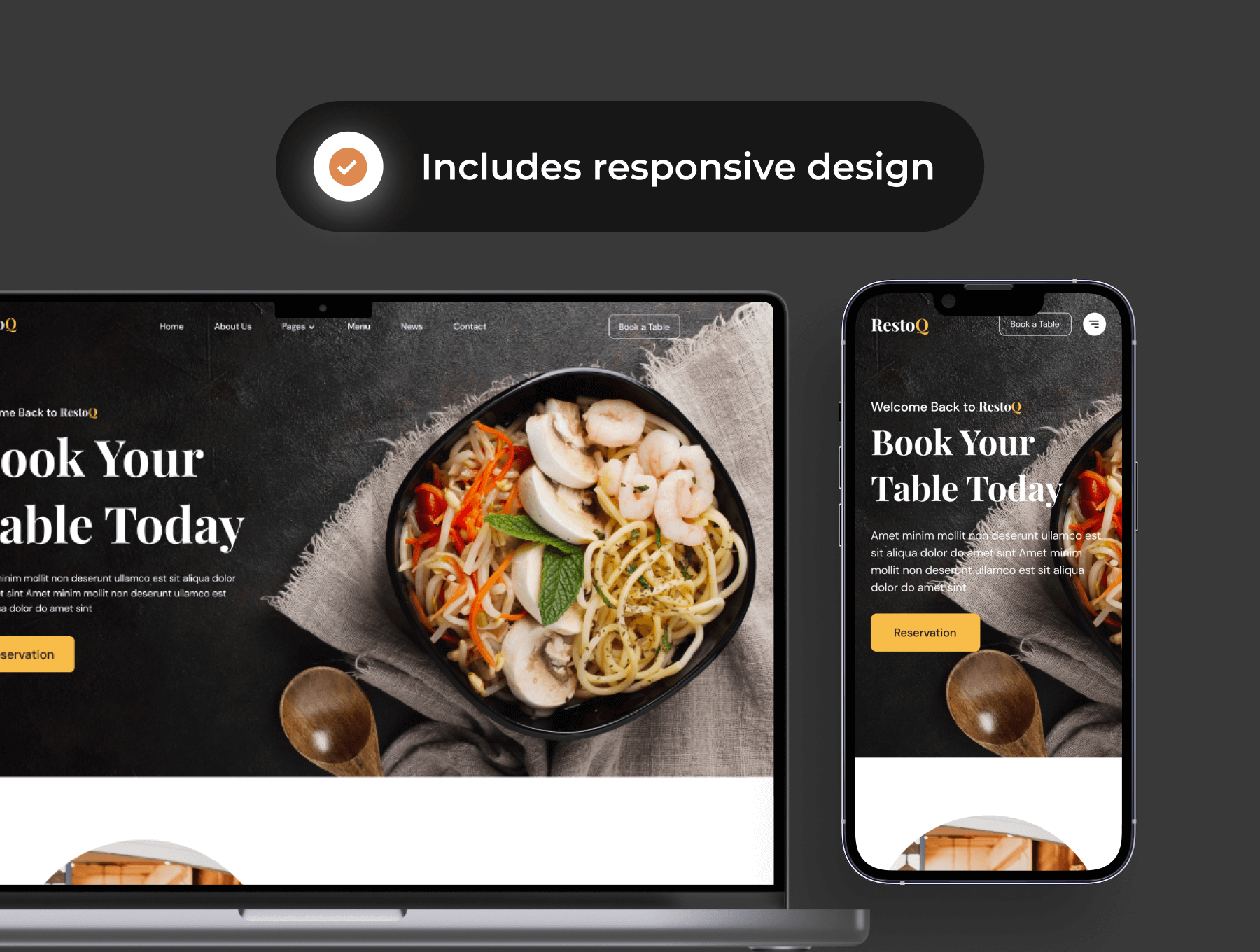 餐厅网络模板素材下载RestoQ – Restaurant Web Templates插图4