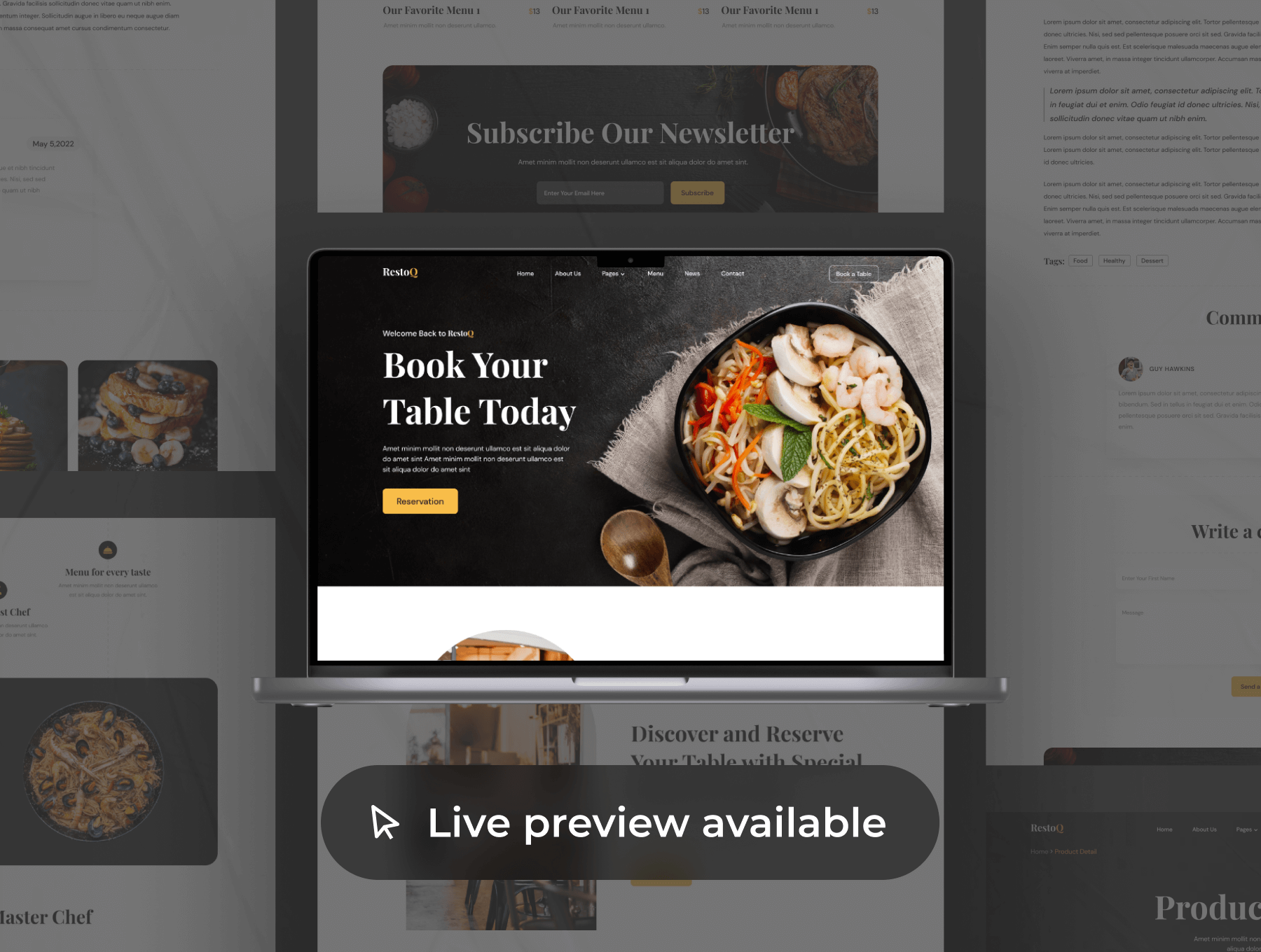 餐厅网络模板素材下载RestoQ – Restaurant Web Templates插图6