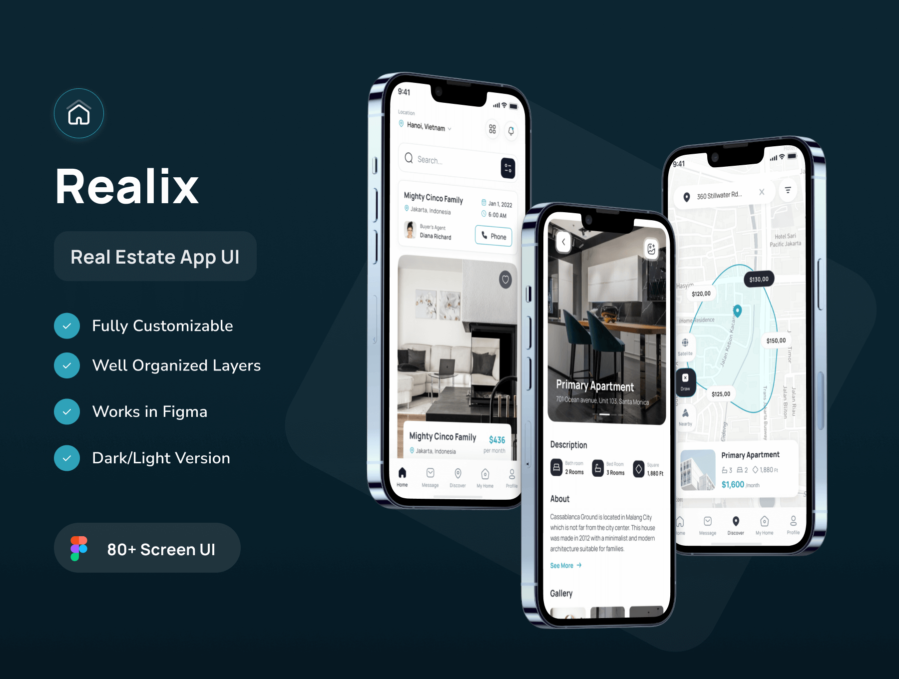 房地产应用程序模板素材下载Realix – Real Estate App插图