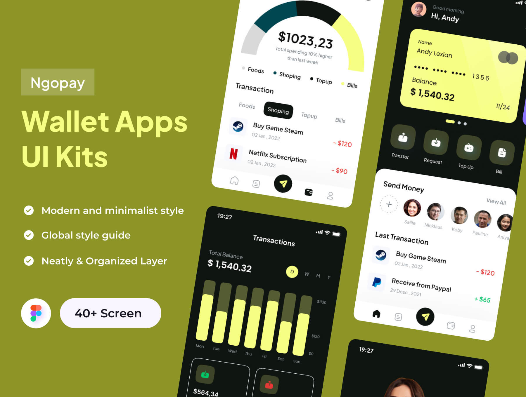 钱包应用UI套件素材模板下载Ngopay – Wallet Apps UI Kits插图