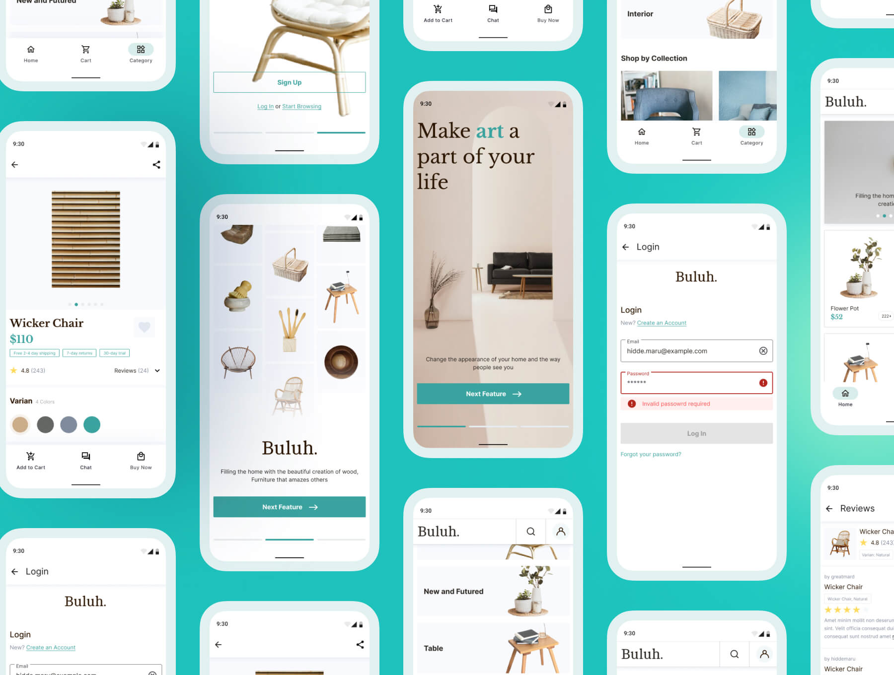 家具店移动应用UI套件Buluh – Furniture Shop Mobile App UI Kit插图6