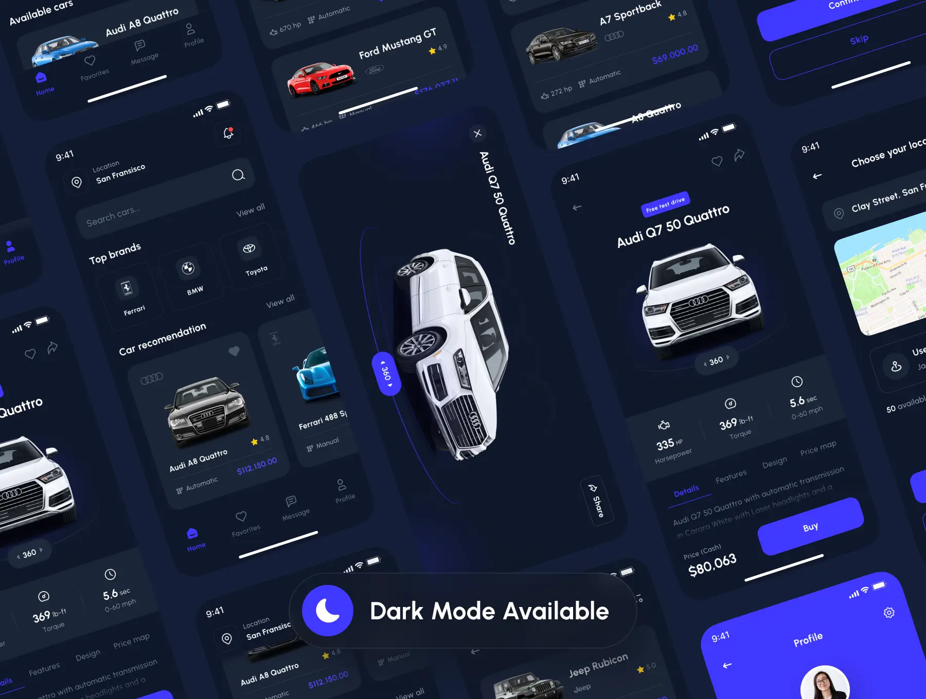 新能源汽车素材模板素材Carline – Car Marketplace App UI Kit插图5