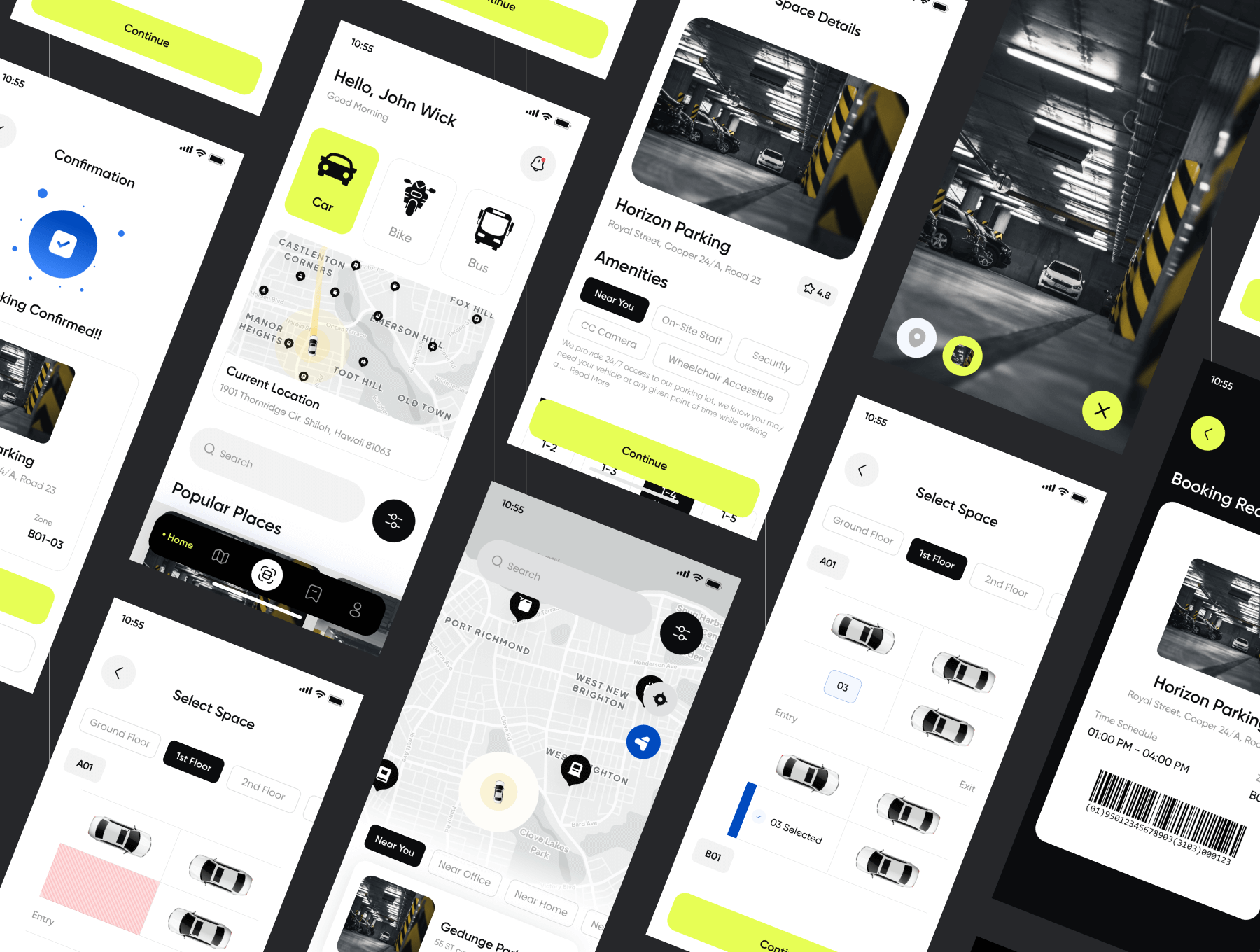 停车厂应用管理系统模版素材Filllo Parking Space Booking App UI Kit插图2