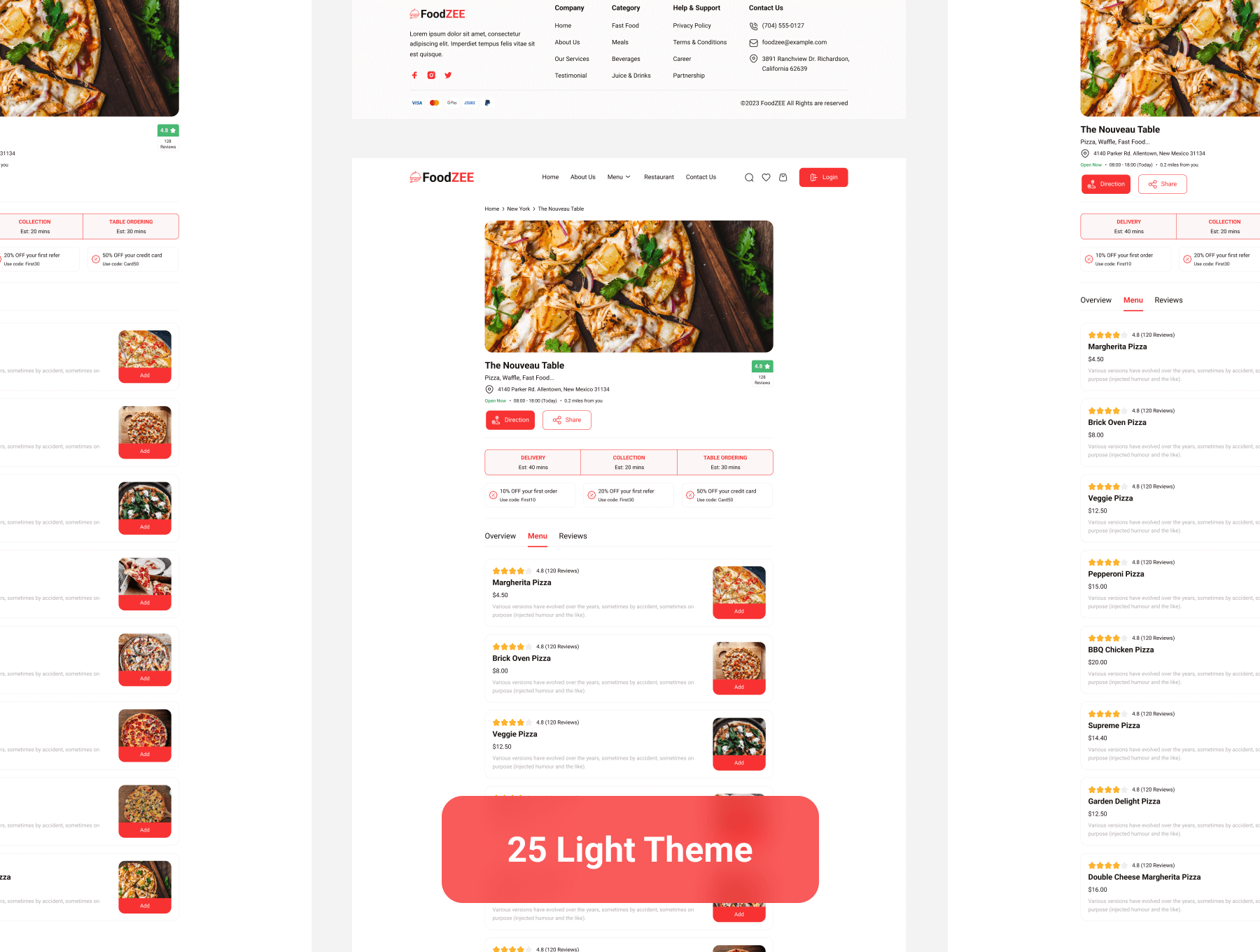 食物医疗模版素材在线网站素材下载Food Delivery Web UI Kit插图6