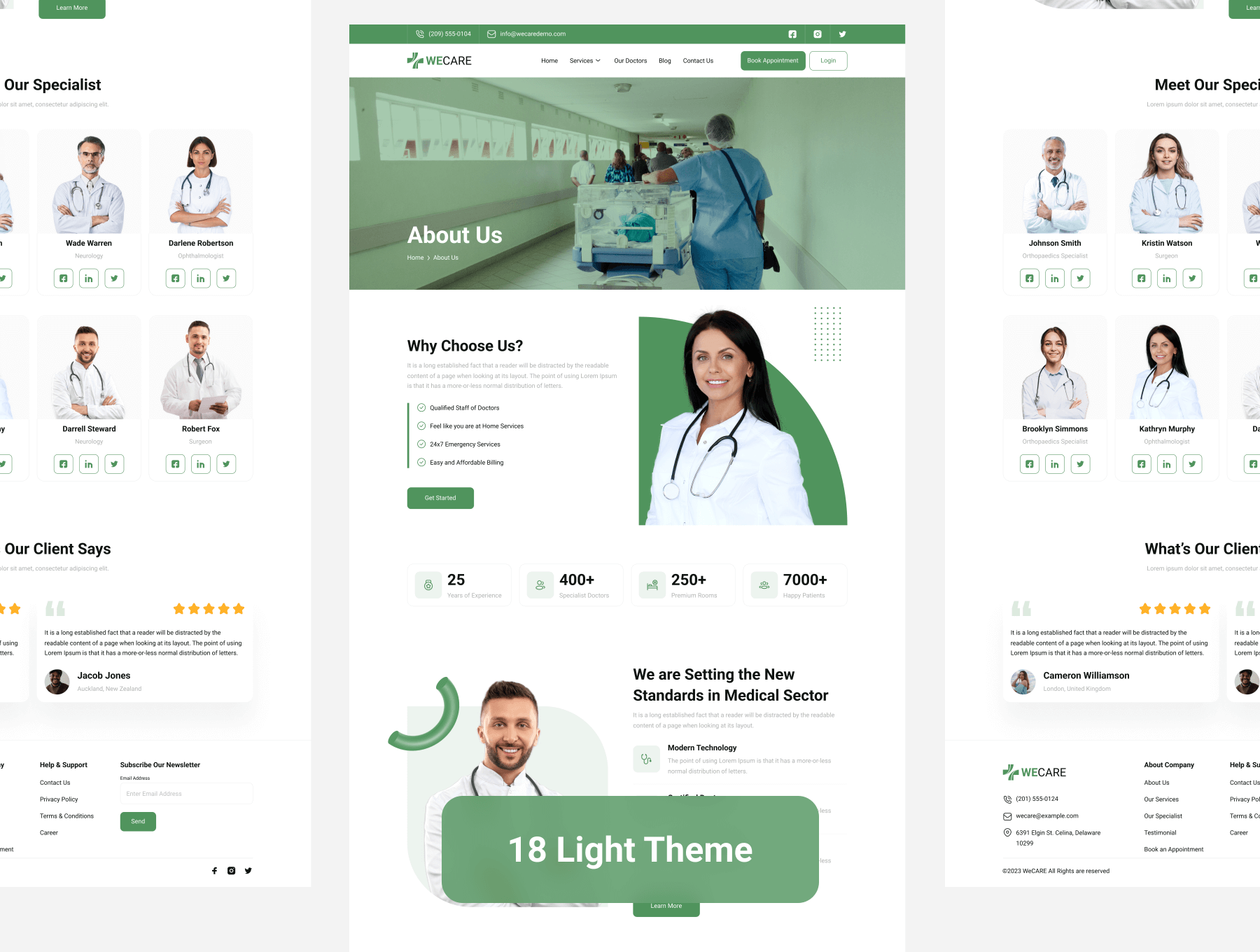 医疗健康管理应用类模版Healthcare Medical Web UI Kit插图5