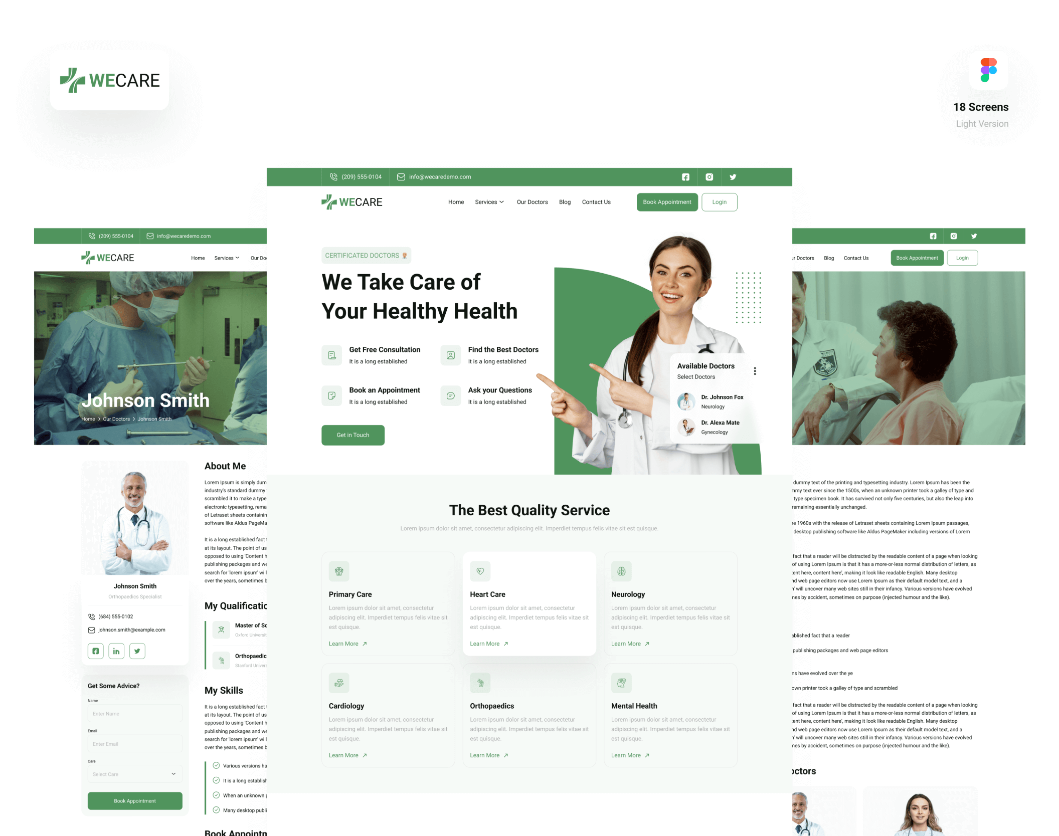 医疗健康管理应用类模版Healthcare Medical Web UI Kit插图8