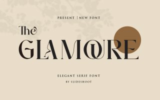 线性英文字体模板素材下载The Glamoure Serif